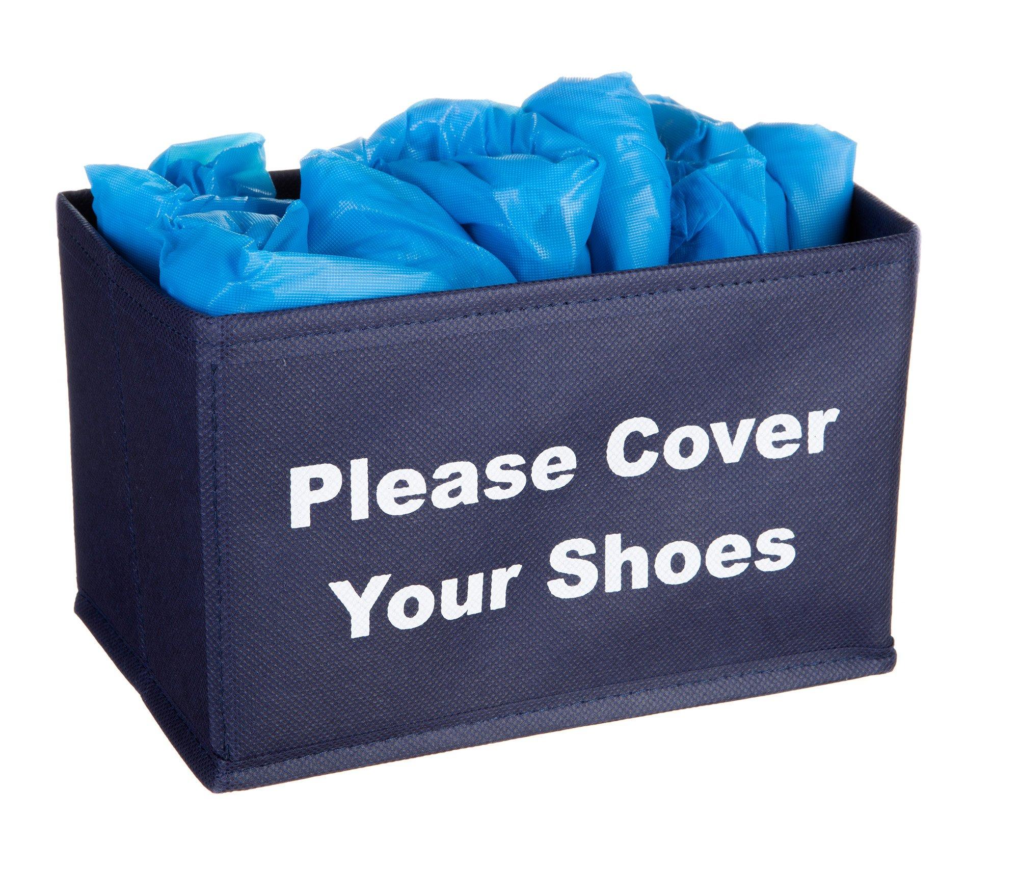 Yolju 300 Pack Disposable Shoe Covers with a Bonus Small Storage Box | Waterproof, Durable CPE Material - Image 3