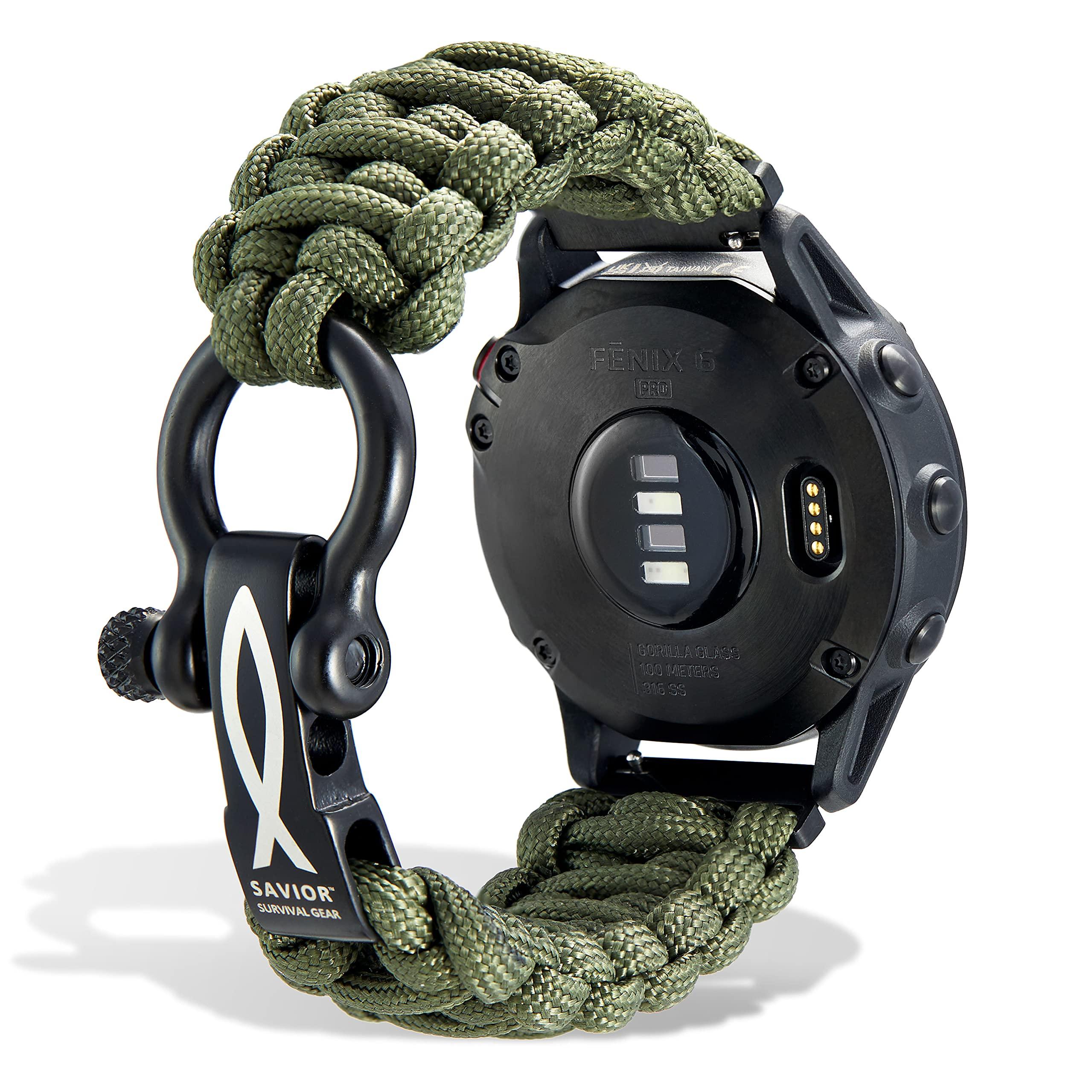 Savior Survival Gear Paracord 20mm/22mm Watch Band with Quick Release - Men & Women - Strap Compatible with Various Smart Watches, including Galaxy (some), S3 Classic, and Fenix 5 - Image 7