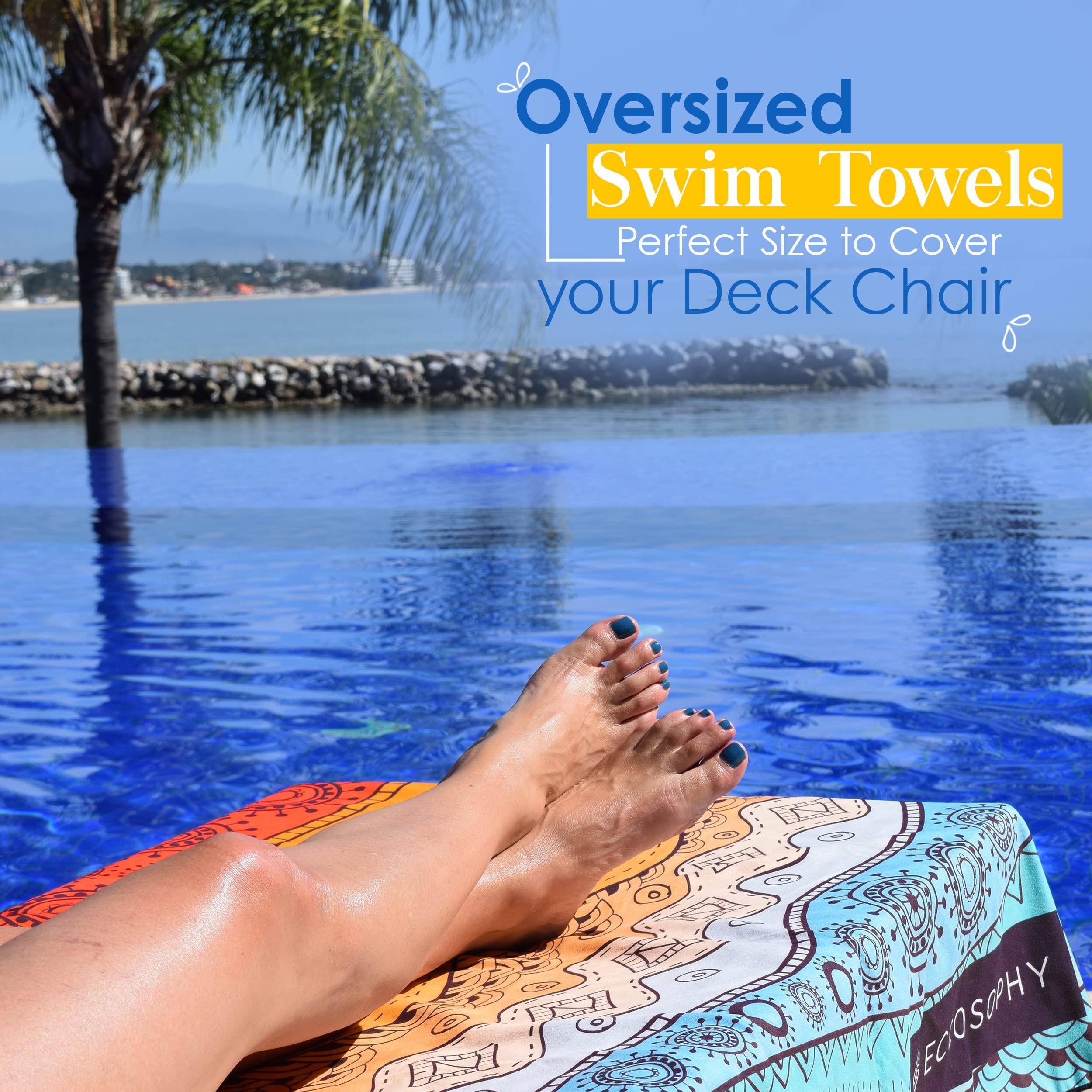 ECCOSOPHY Microfiber Beach Towel - Sand Free Towels are Quick Dry, Light Weight, Super Absorbent - Perfect Pool, Travel, Cruise, Camping Essentials - Oversized Extra Large for Adults 71x35 in - Image 9