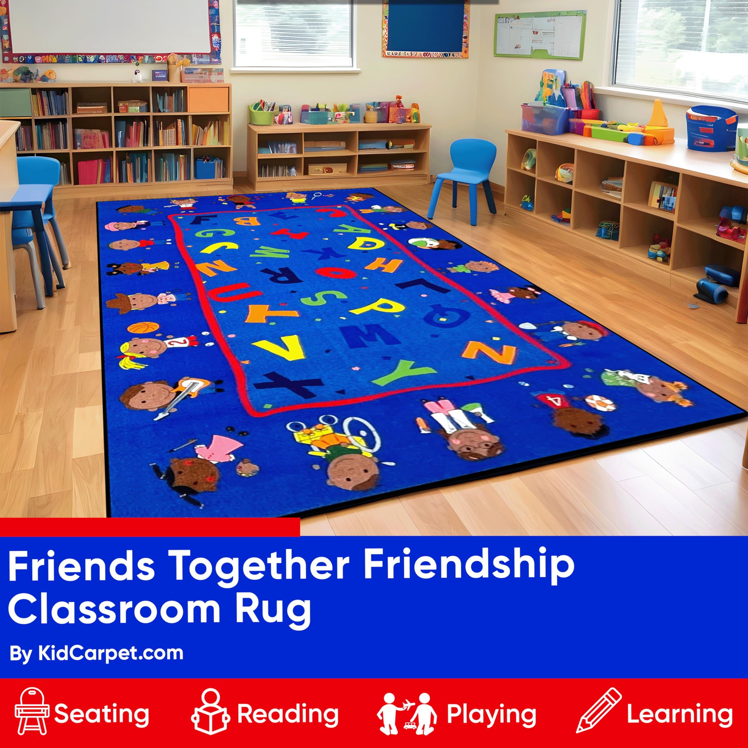 KidCarpet.com Friends Together Friendship Classroom Rug, 7'6" x 12' Rectangle - Image 3