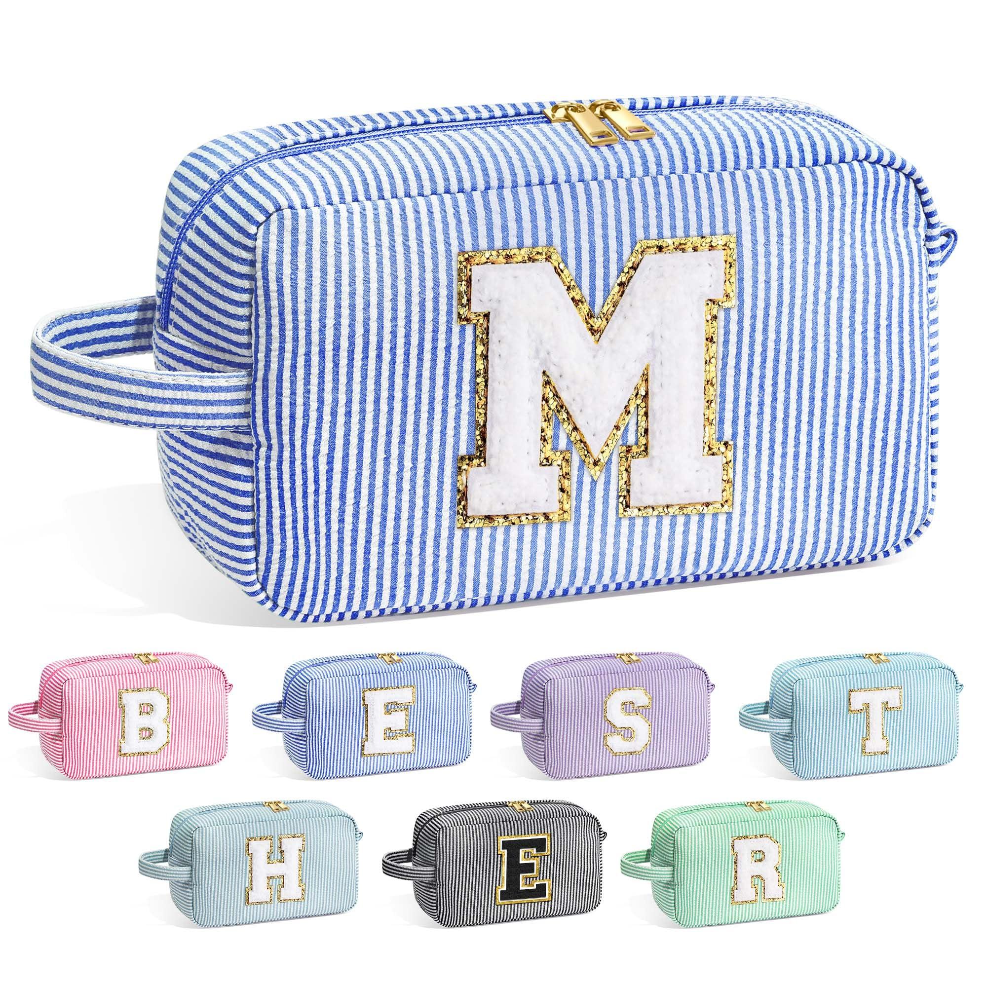 YOOLIFE Birthday Gifts for Mom, Gifts for Mom from Daughter, Mama Gifts Idea, Mother In Law Gifts, Monogram Initial Makeup Bag M