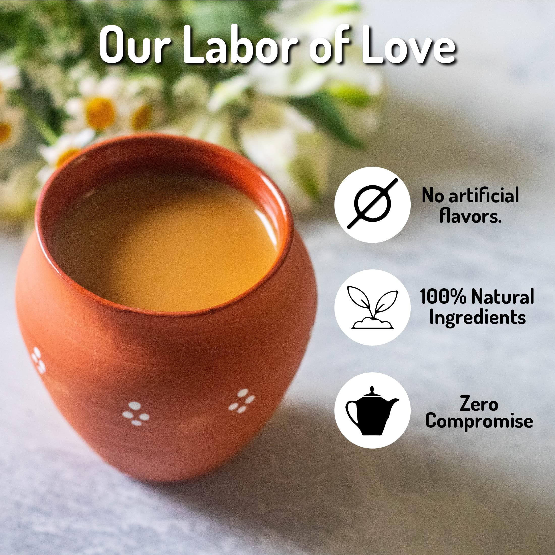 Tea India Chai Moments Ginger Turmeric Chai Tea Instant Latte Mix Flavorful Blend Of Premium Black Tea, Cardamom & Natural Ingredients Traditional Indian Tea Individually wrapped 10 Sachets - Image 4