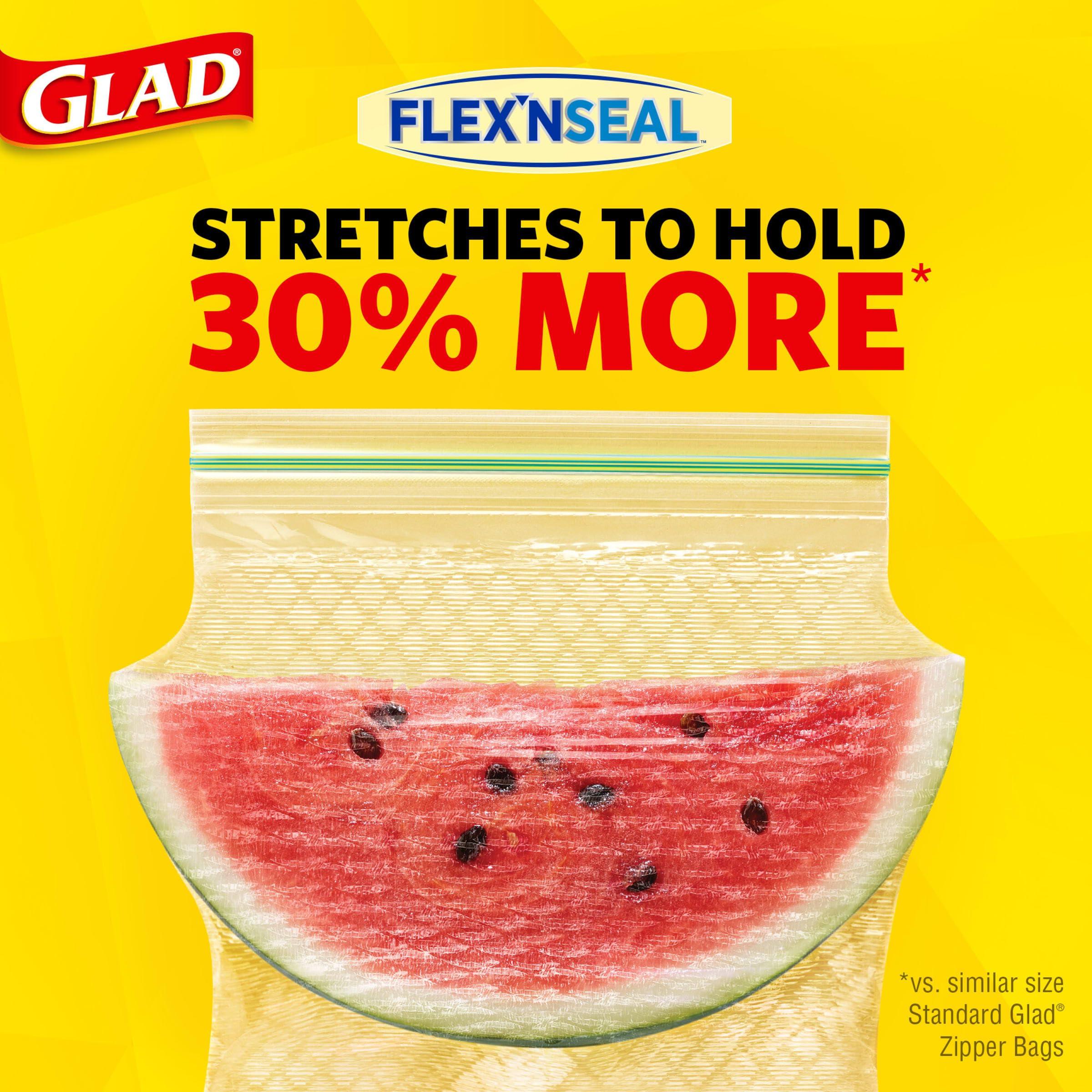 GladFlex'N Seal Freezer Storage Plastic Bags, Quart, 35 Count, Pack of 4 (Package May Vary) - Image 3