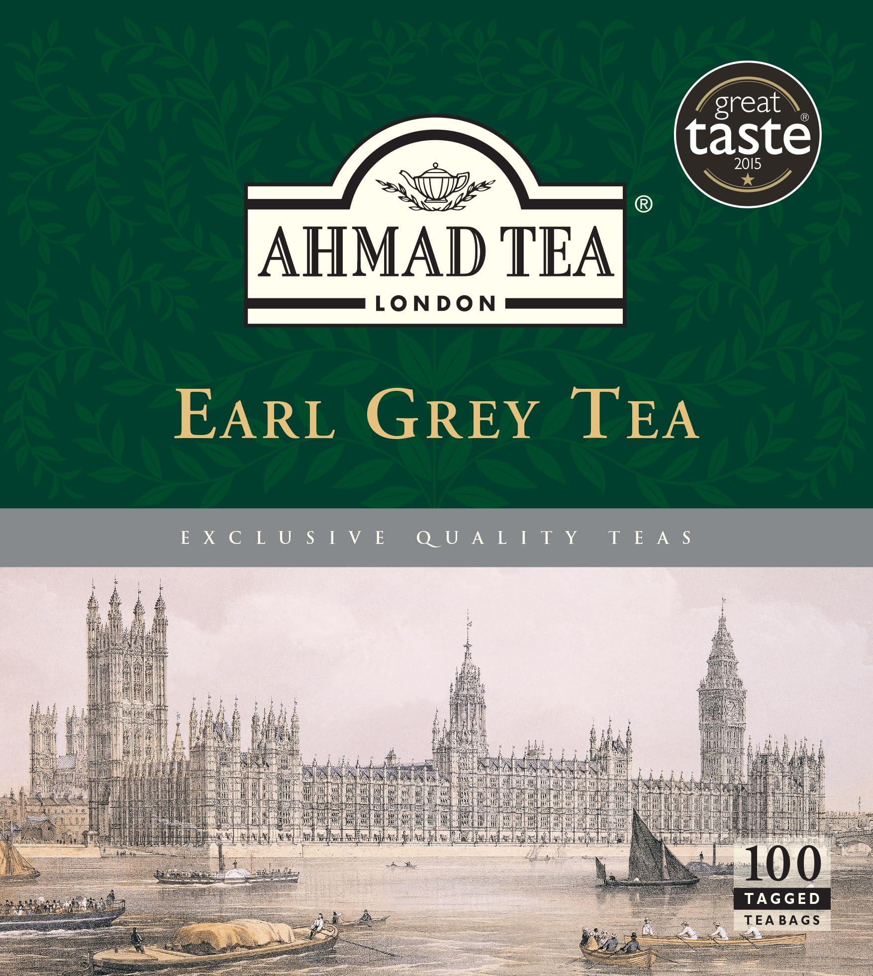 Ahmad Tea Black Tea, Earl Grey Teabags, 100 ct - Caffeinated & Sugar-Free - Image 4