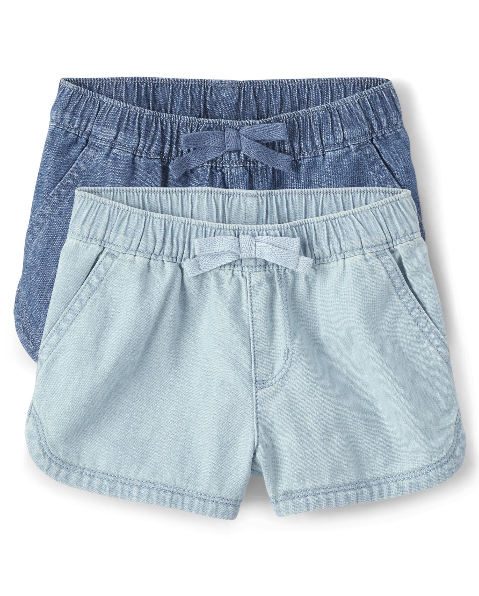 The Children's Place Baby Girls' and Toddler Pull on Chambray Shorts - Image 2