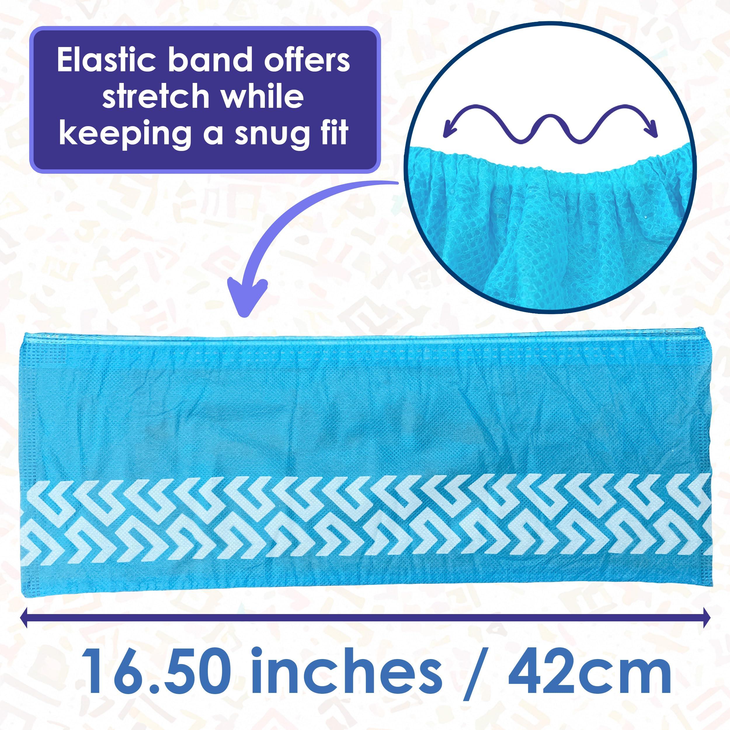Buena Goods 100 Pack Extra Large Disposable Blue Boot and Shoe Covers - Indoor Reusable Shoe Covers Disposable - Non Slip Booties - Fits US Men's Size 14 and Women's 16 Size - Image 4