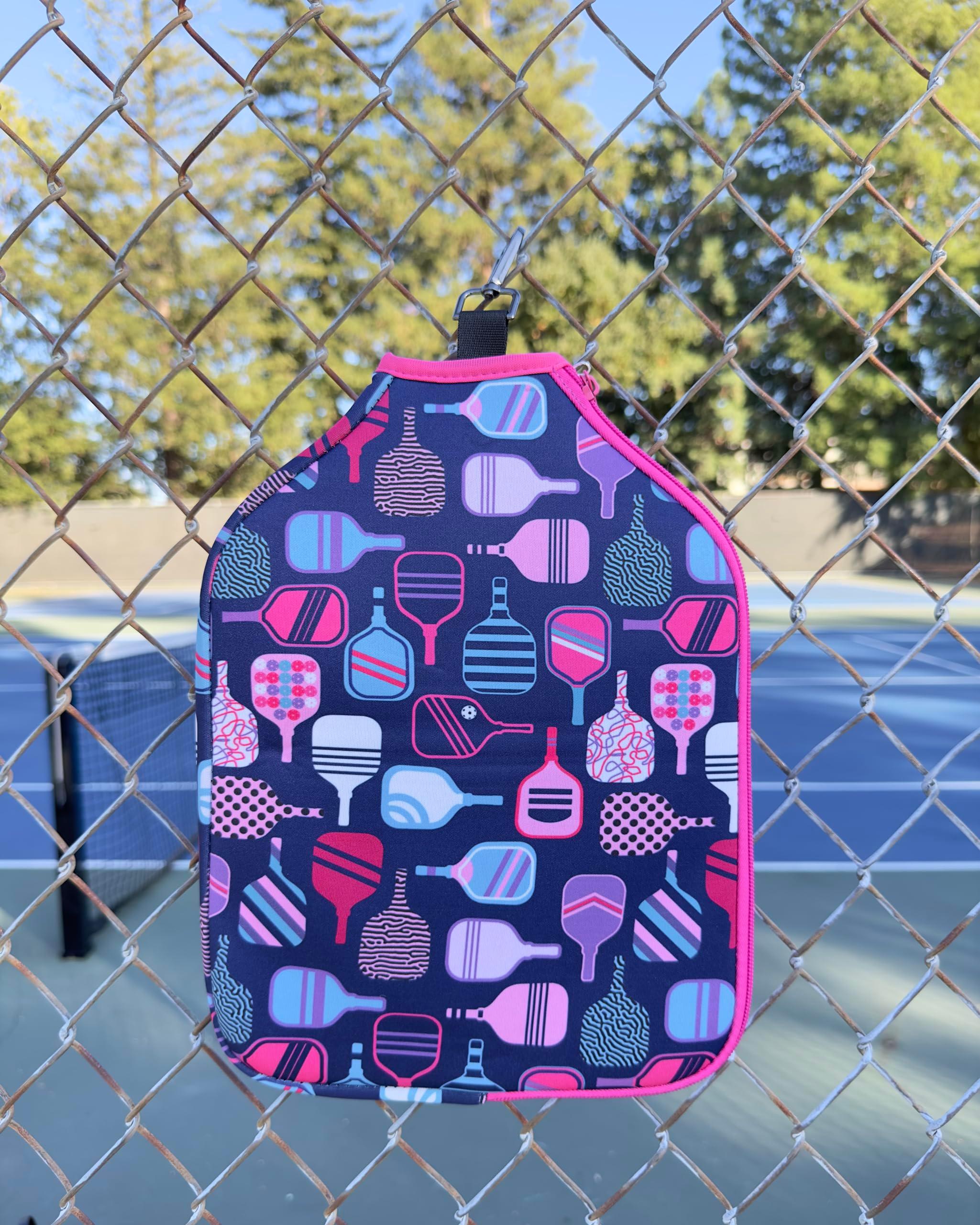 Queen of the Court Pickleball Paddle Cover, Paddle protector, paddle cover with fence hook and pocket, pickleball paddle cover gift - Image 5