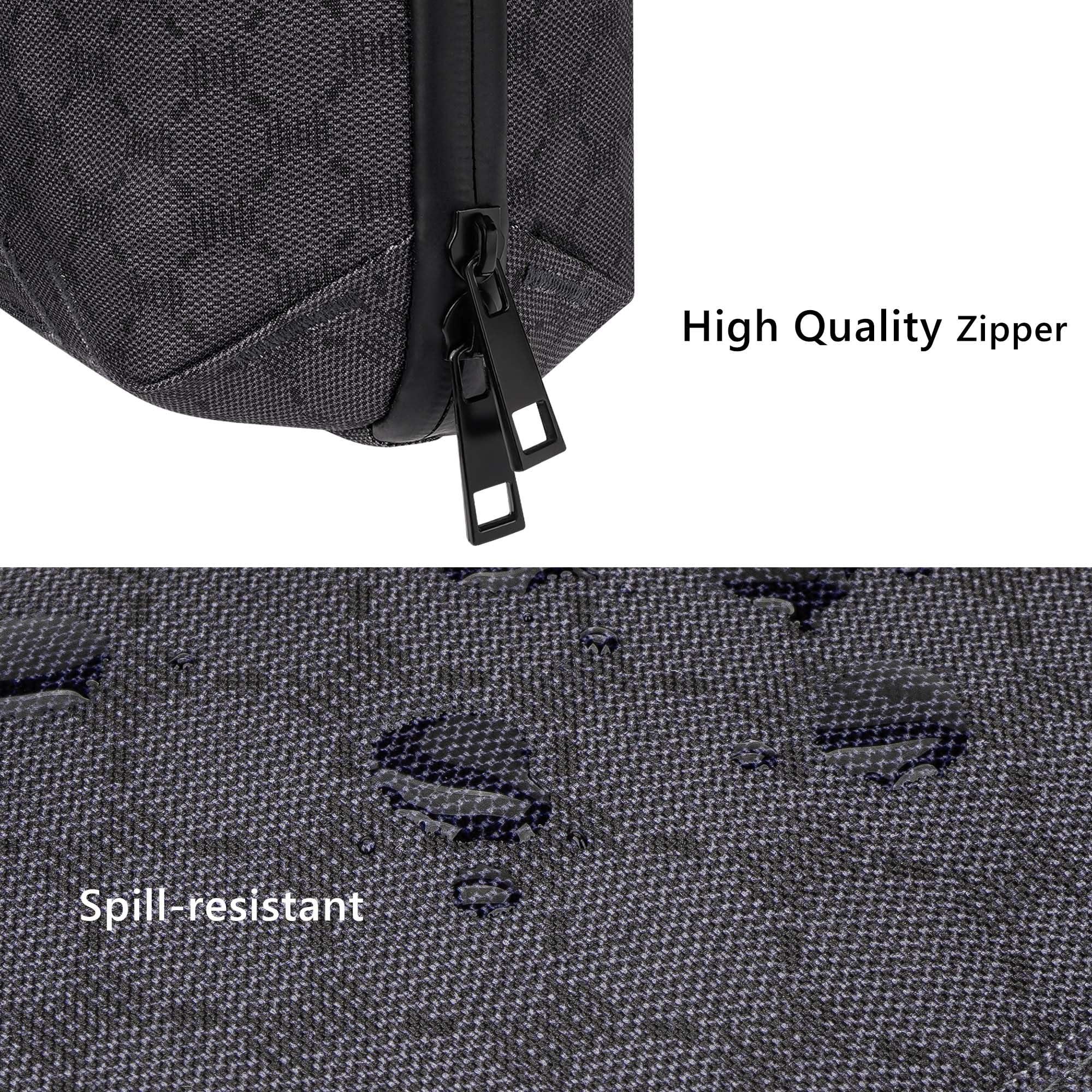 Geekria Elite Headphones Pouch Compatible with Bose QC Ultra, JBL Tour ONE M3, Sony WH-1000XM6 and More, Soft Shell Replacement Protective Travel Carrying Bag with Cable Storage (Dark Grey) - Image 4