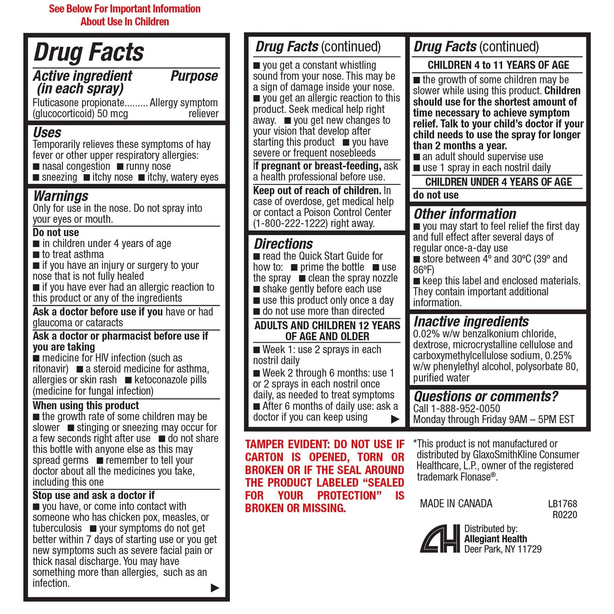 HealthA2Z® Fluticasone Propionate Nasal Sprays | Allery Relief Spray | Runny Nose | Nasal Congestion | Sneezing | Itchy Watery Eyes | 24 Hour Allergy Relief | (2 Packs) - Image 3