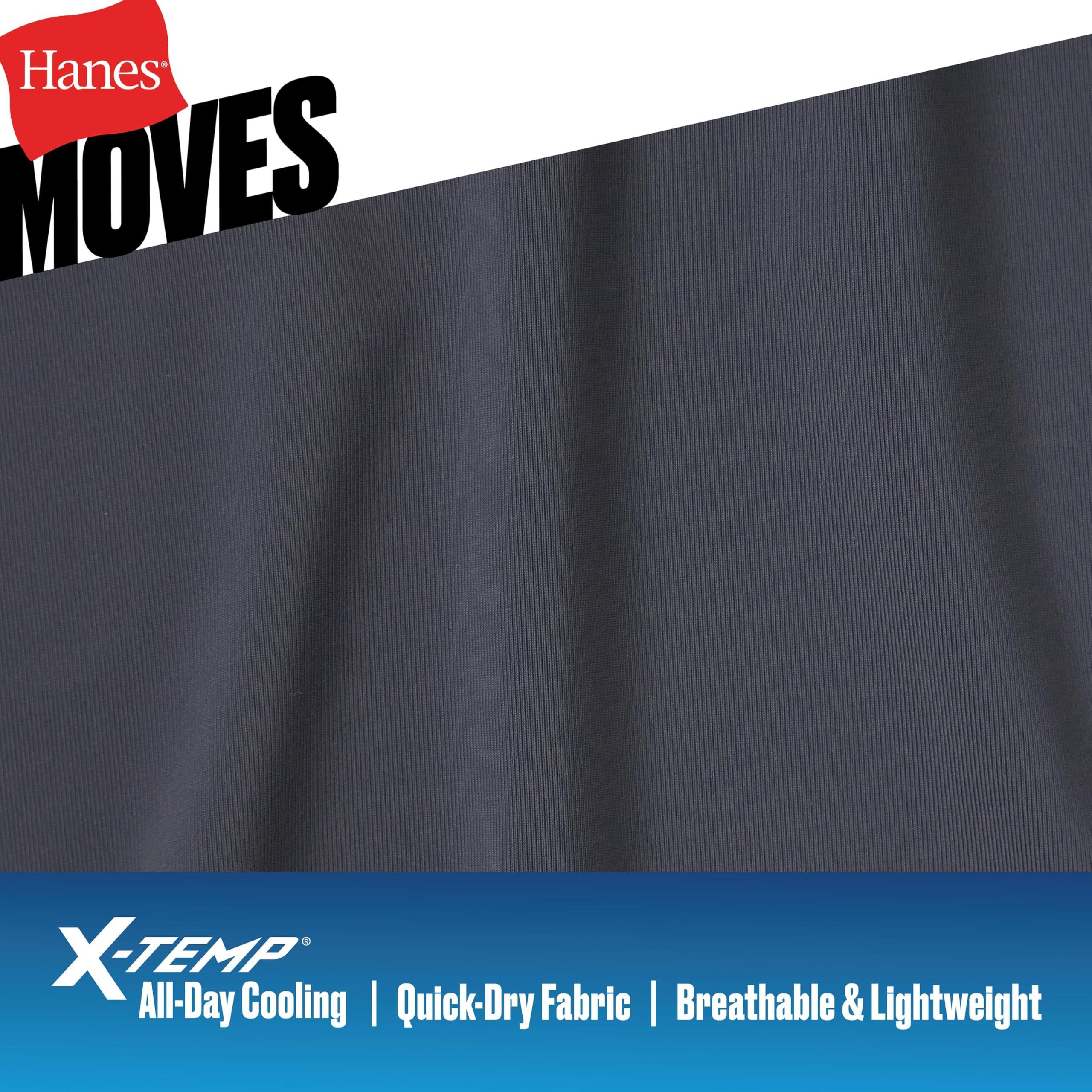 Hanes Men's Moves Performance Boxer Brief, Total Support Pouch, Regular, Trunk, and Long Leg, 3-Pack - Image 5