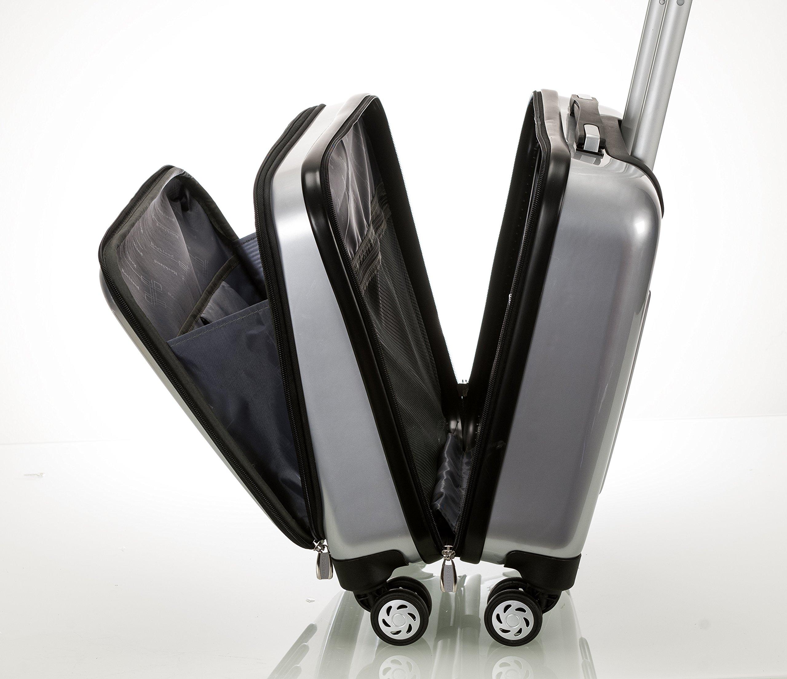 Rockland Revolution Hardside Rolling Computer Case, Silver, Carry-On 17-Inch - Image 13