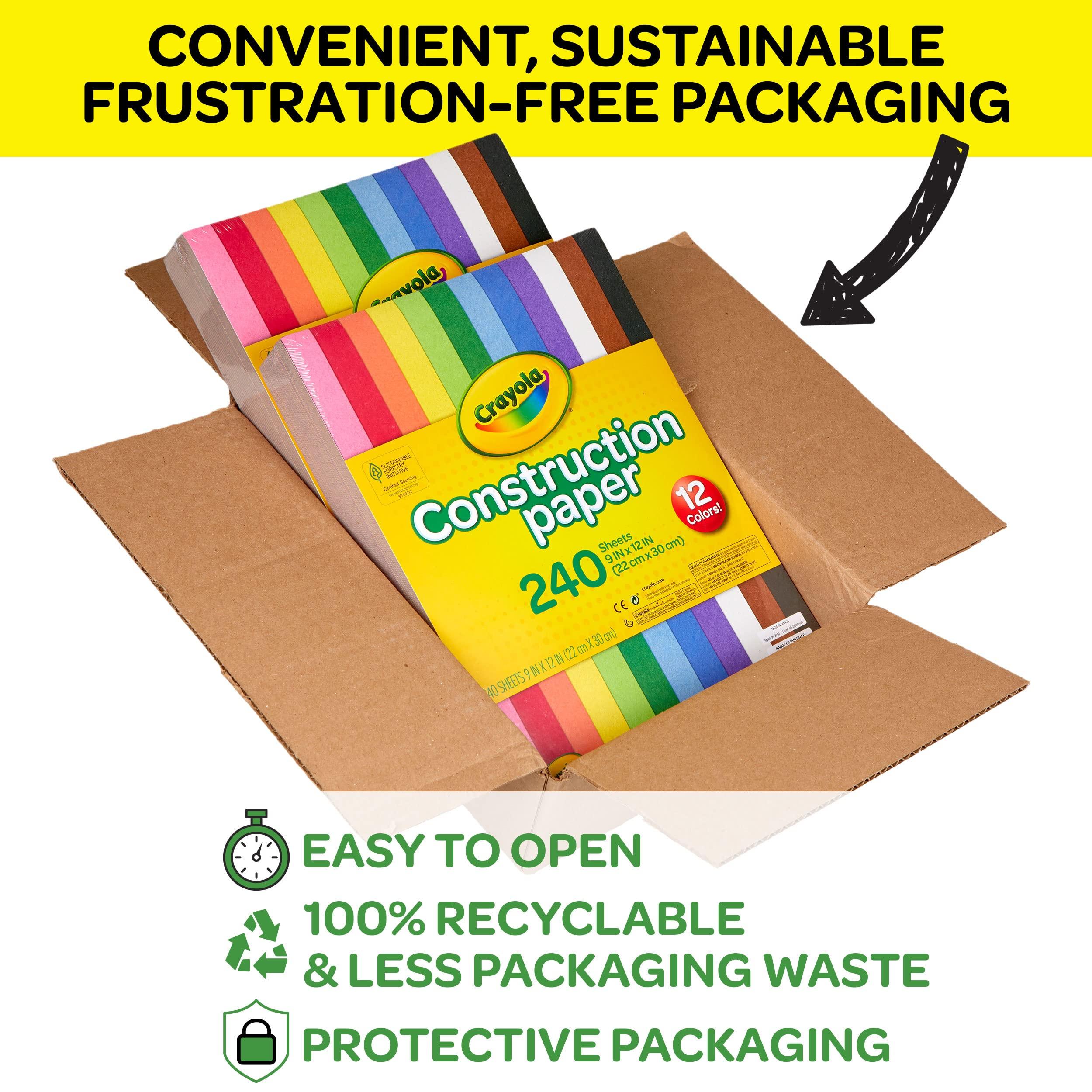 Crayola Construction Paper - 480ct (2pck), Bulk Back to School Essentials For Kids, Teacher Classroom Must Have, Art Paper, Arts & Crafts Supplies - Image 5