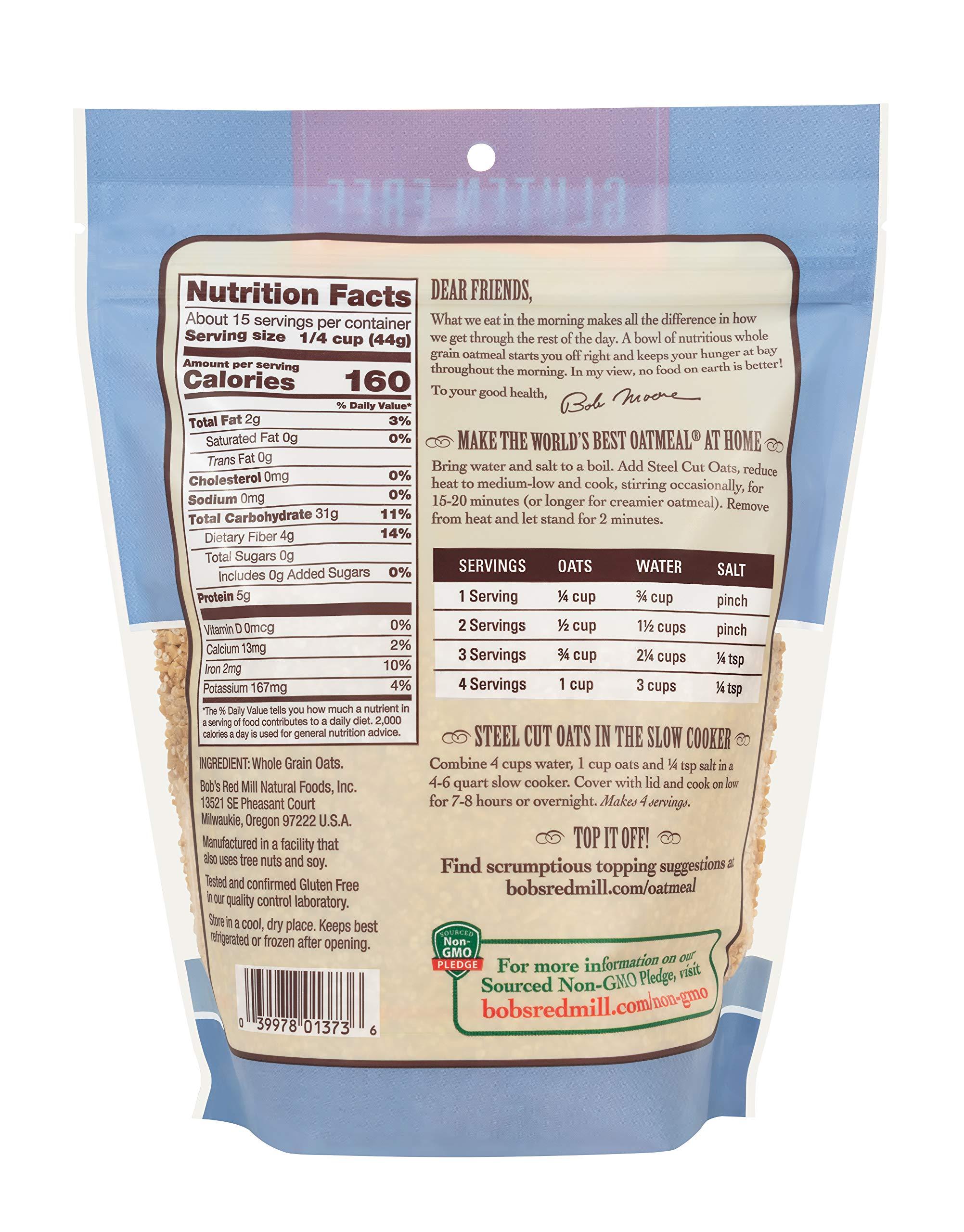 Bob's Red Mill, Steel Cut Whole Grain Oats, 24 Oz - Image 2