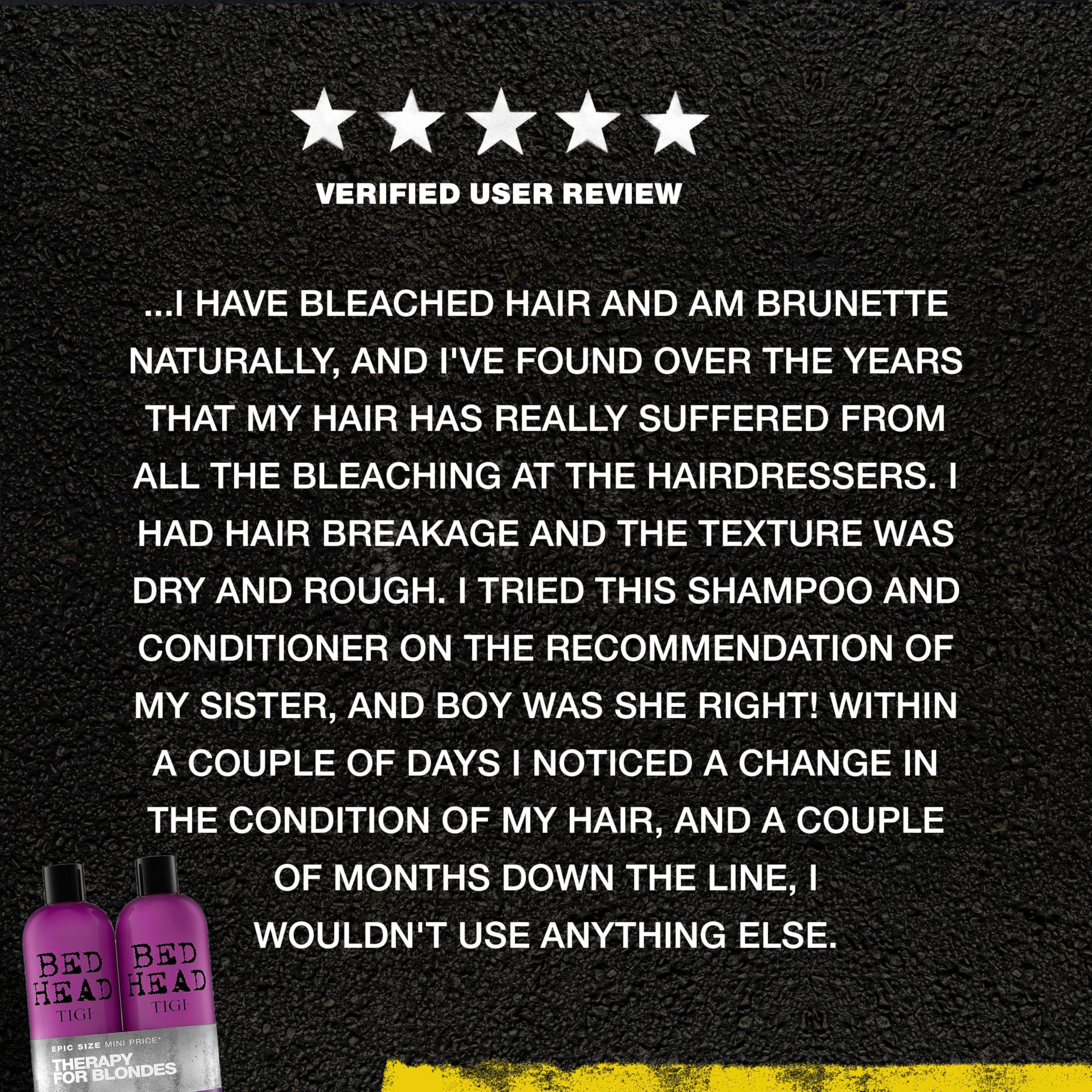 Bed Head by TIGI Dumb Blonde Shampoo and Conditioner for Blonde Hair 25.36 fl oz 2 count - Image 8