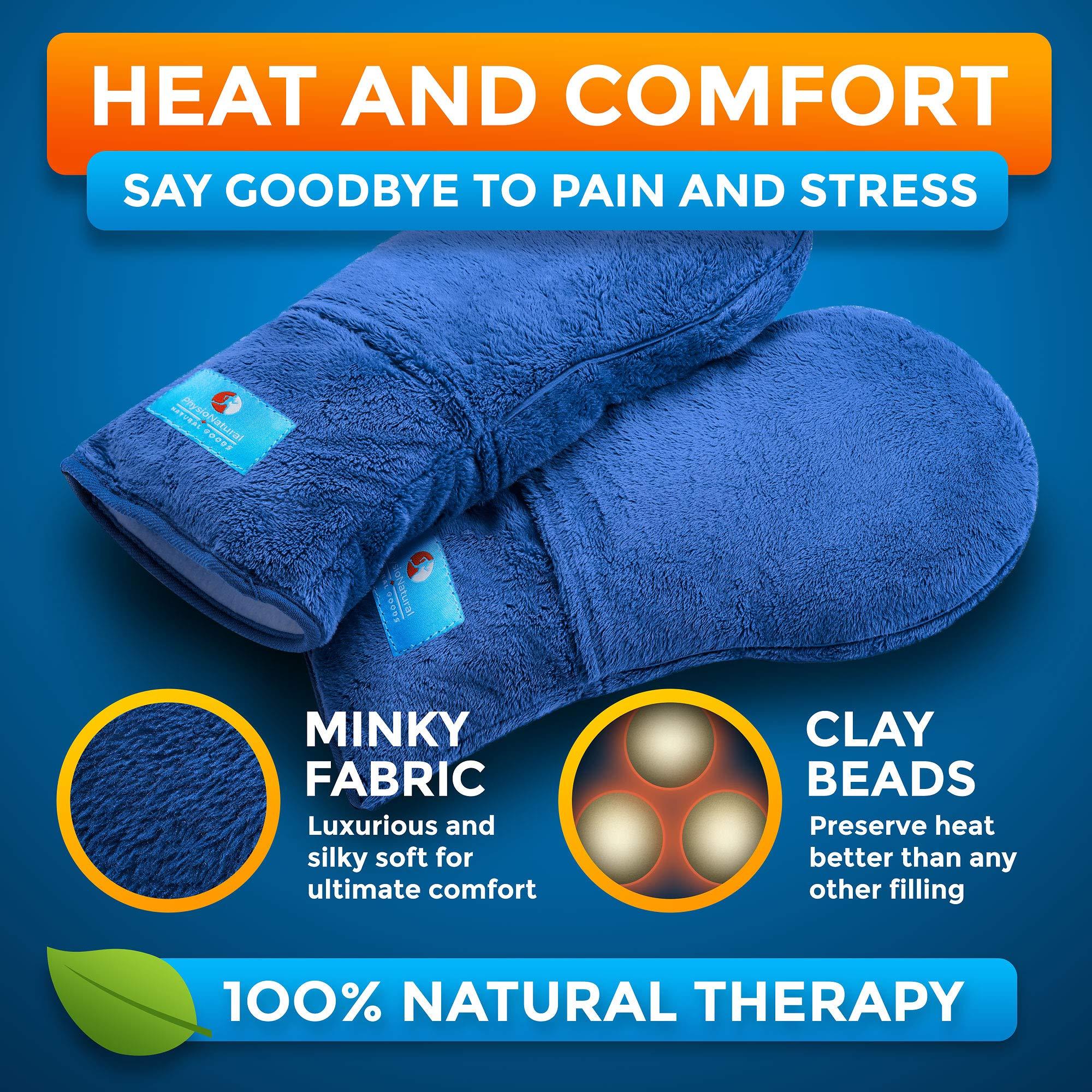 Microwavable Therapy Mittens with Flaxseed – Moist Heat Therapy Relief for Hands and Fingers in Cases of Stiff Joints, Trigger Finger, Inflammation, Raynaud's, Carpal Tunnel – Natural Unscented Gloves - Image 3