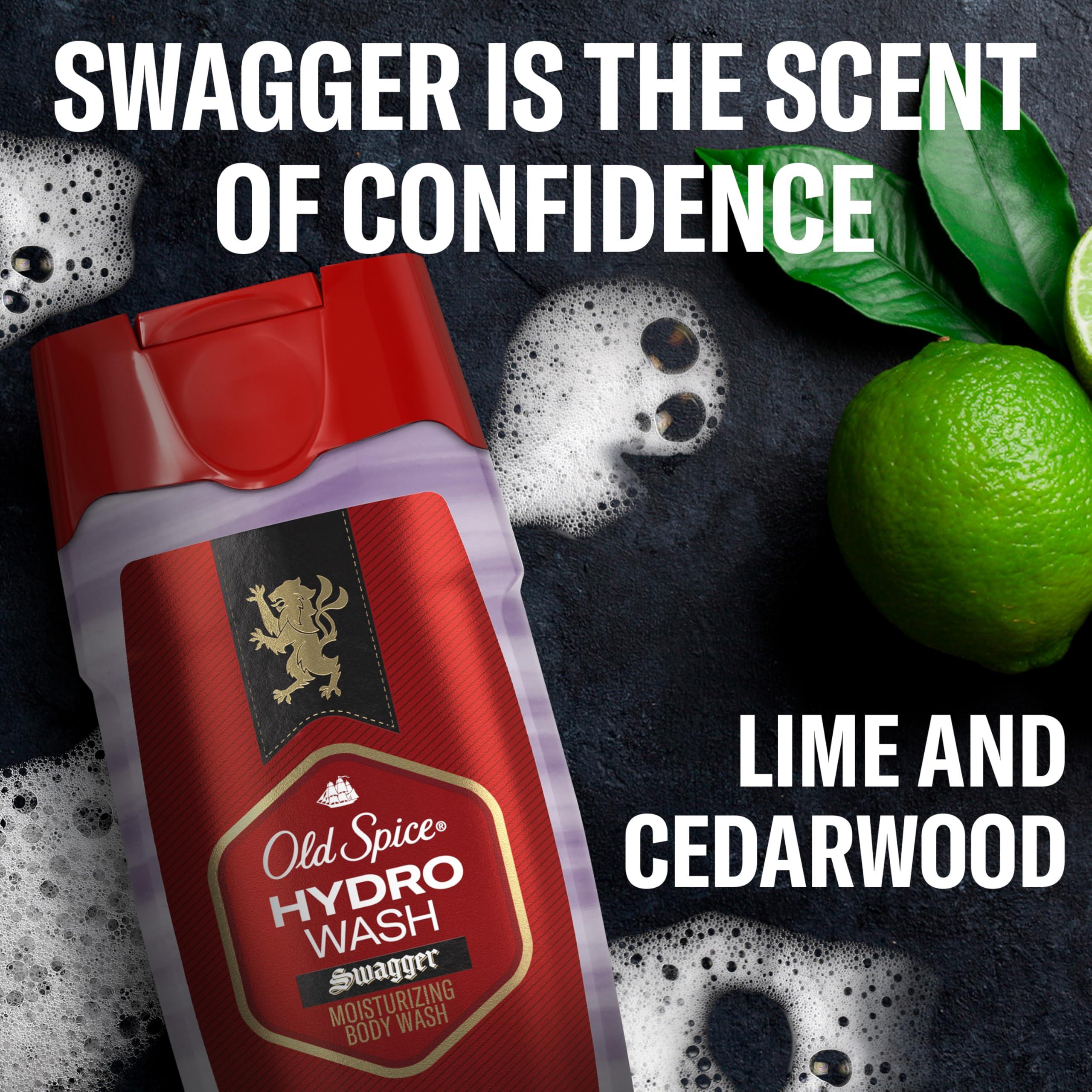 Old Spice Moisturizing Body Wash for Men, Hydro Wash, 2-in-1 Long Lasting Scent & Deep Hydration, 24/7 Shower Fresh, Smoother Swagger Scent, 16 oz (Pack of 4) - Image 6