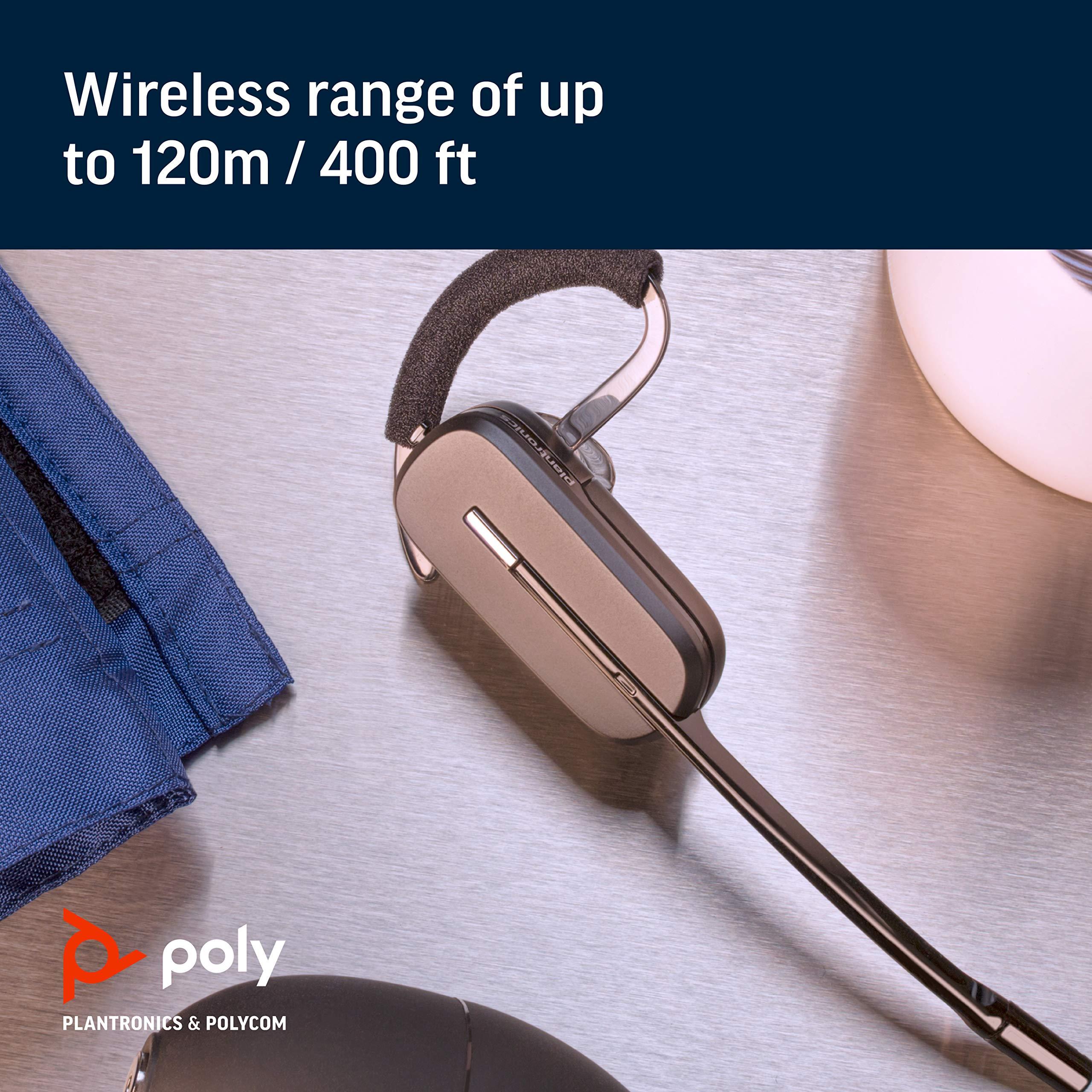 Plantronics - CS540 Wireless DECT Headset (Poly) - Single Ear (Mono) Convertible (3 Wearing Styles) - Connects to Desk Phone - Noise Canceling Microphone - Image 5