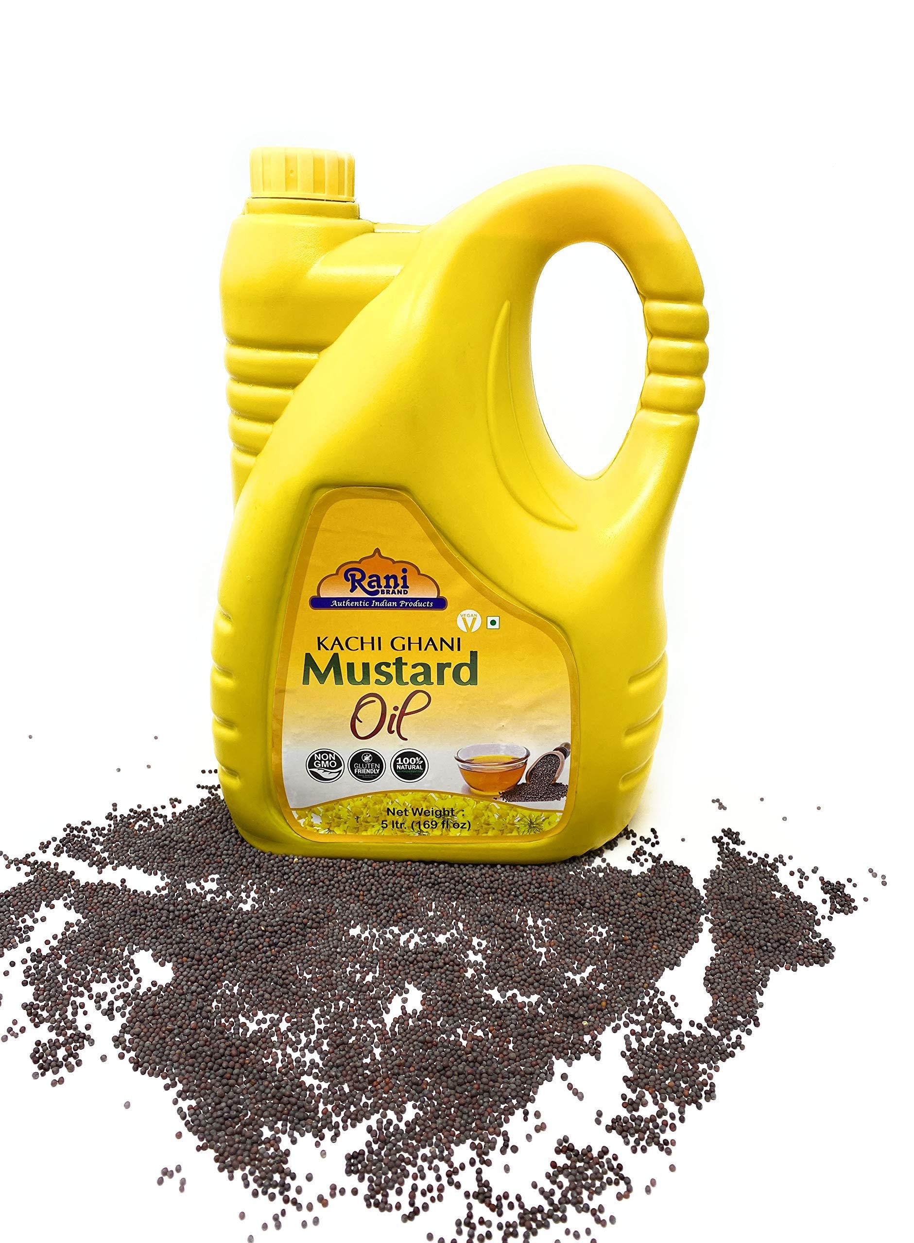 Rani Mustard Oil (Kachi Ghani) 169 Ounce (5 Liter) NON-GMO | Gluten Free | Vegan | 100% Natural | Kosher - Image 3