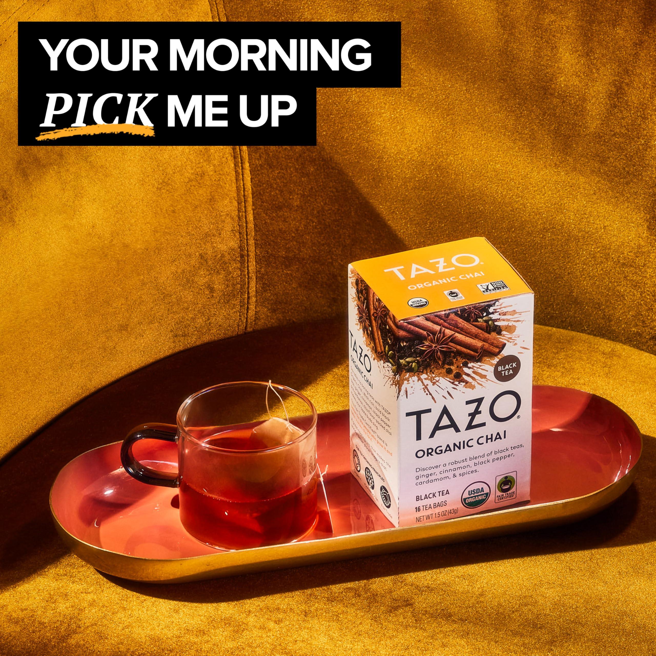 TAZO Organic Chai Black Tea Bags, Caffeinated tea, 16 Total Bags - Image 5