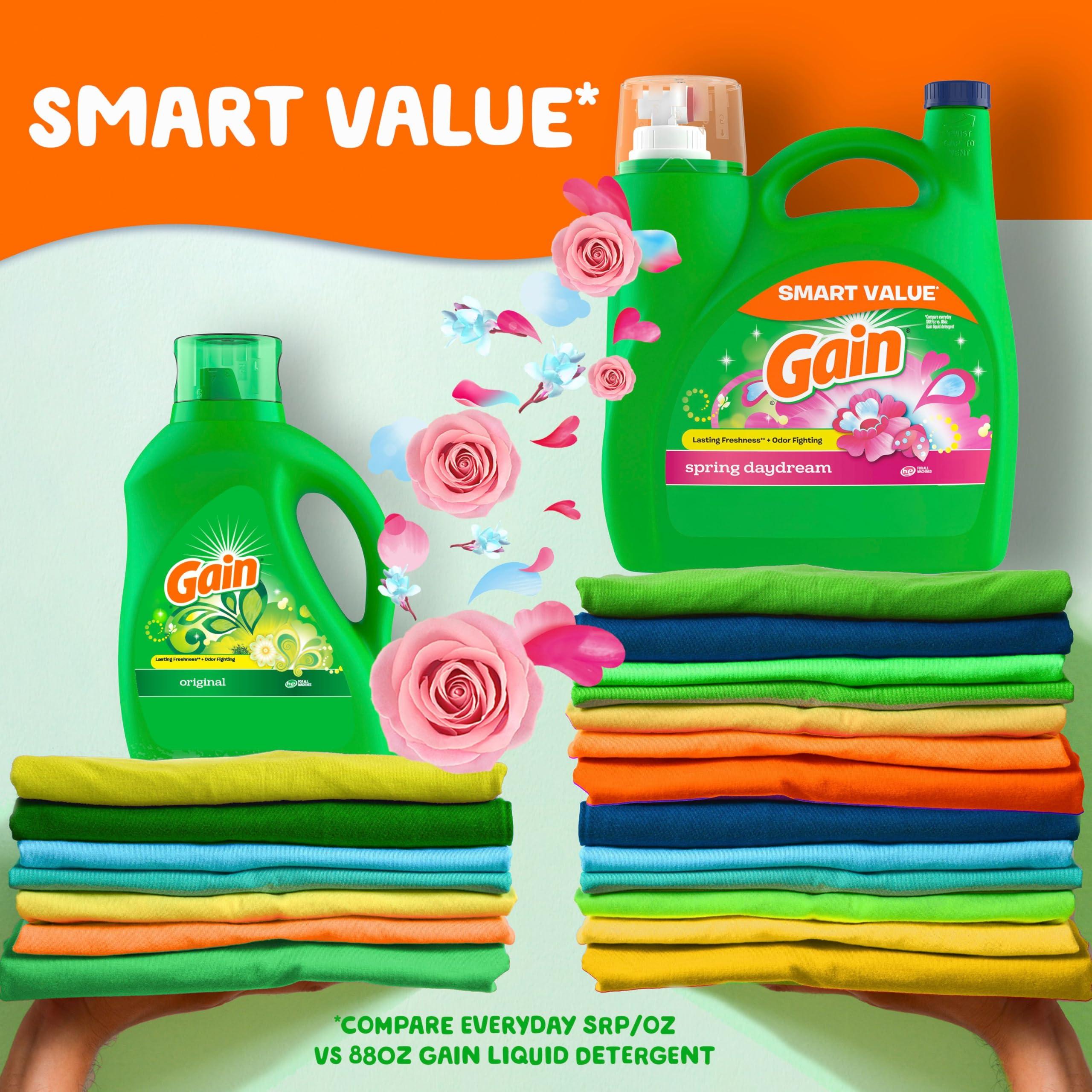 Gain + Aroma Boost Liquid Laundry Detergent Spring Daydream Scent 107 Loads 154 fl oz HE Compatible - Image 3