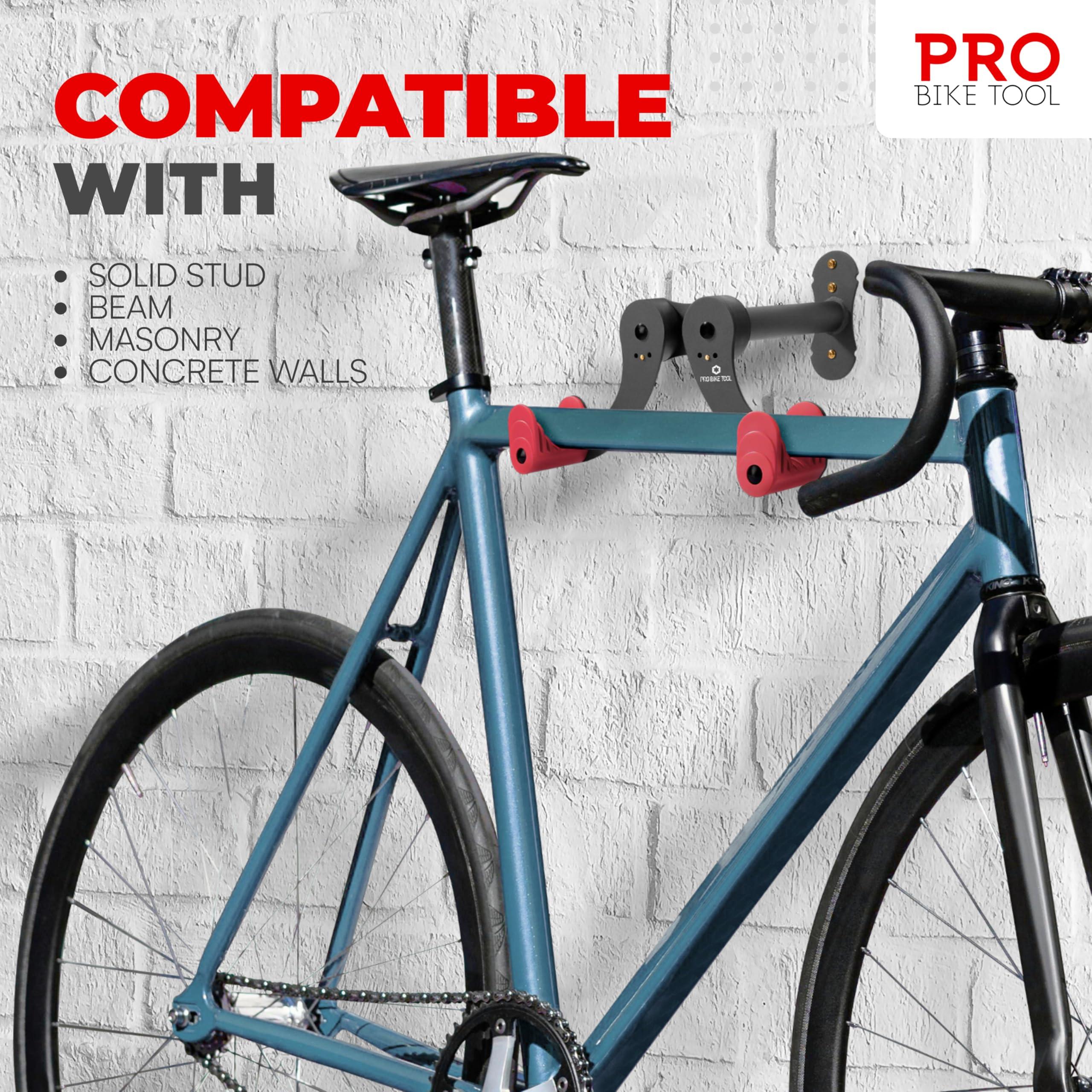 PRO BIKE TOOL Bike Wall Mount - Horizontal Indoor Bike Rack for 1 Bicycle - Bike Rack for Garage - Safe and Secure Bike Hook for Road, Mountain or Hybrid Bikes - Bike Hanger, Bicycle Storage - Image 4
