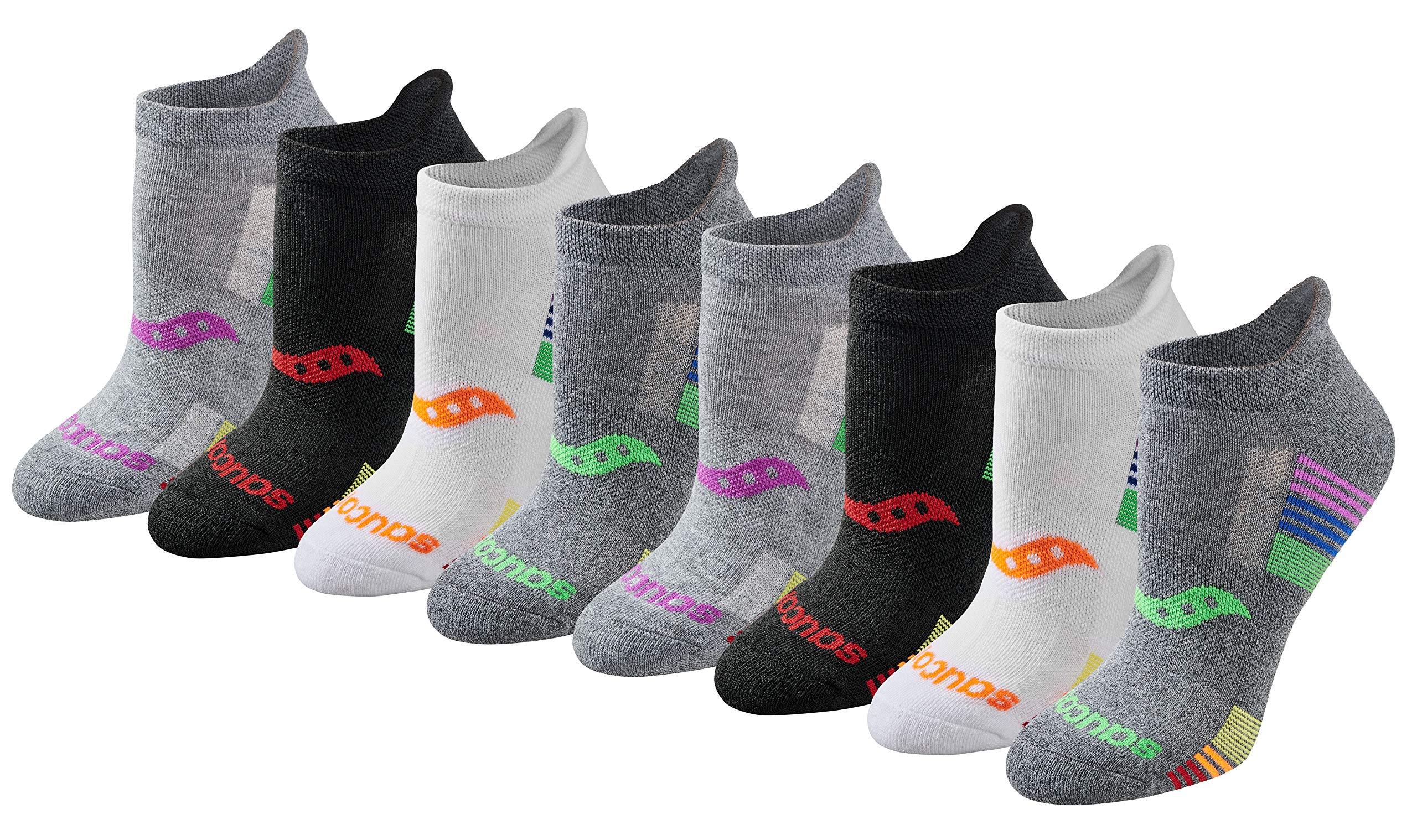 Saucony Women's Rundry Performance Heel Tab Athletic Socks, Available in S-l (8, 16, 24 Pairs)