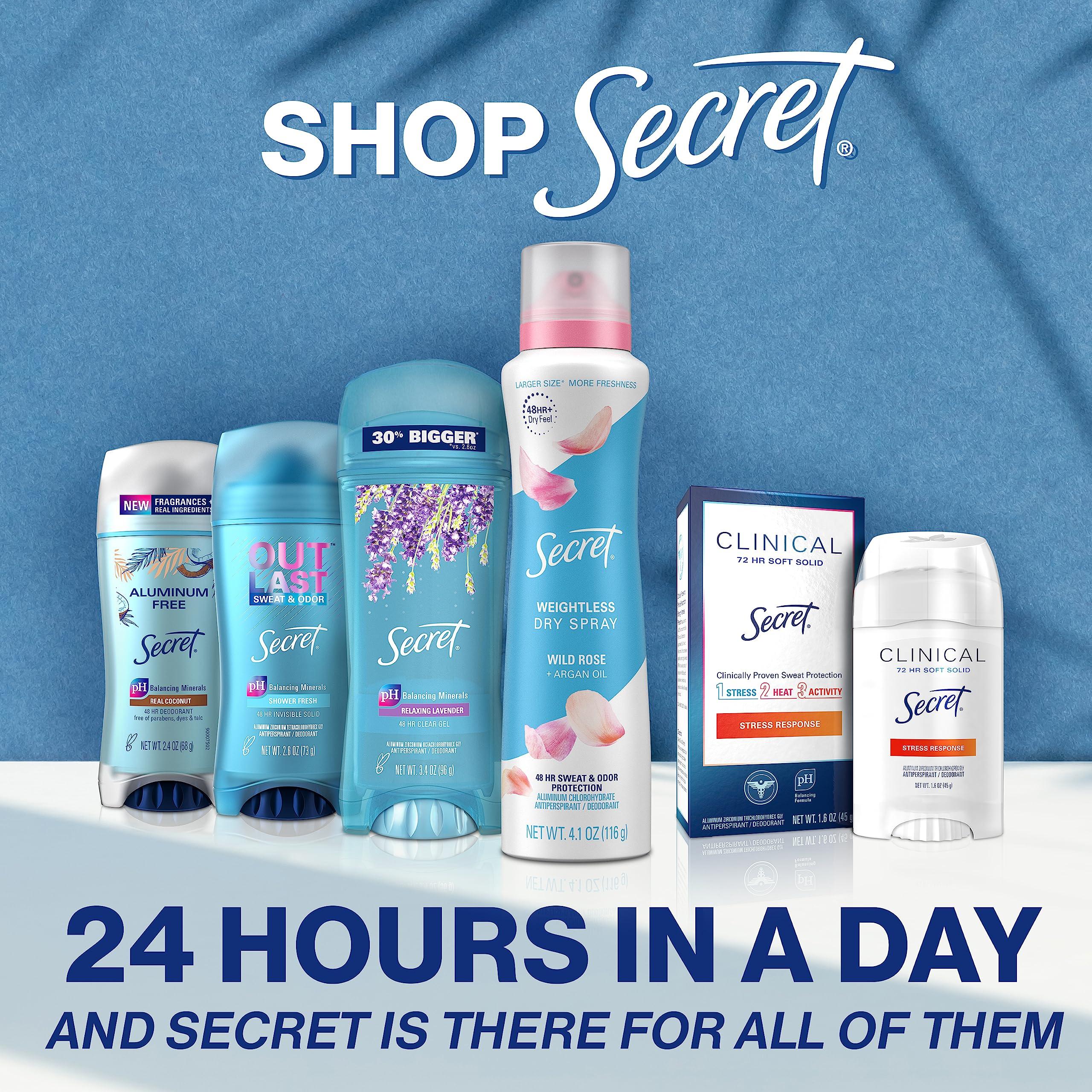 Secret Antiperspirant and Deodorant Women, Powder Clean Invisible Solid 2.6 oz (Pack of 6) - Image 8