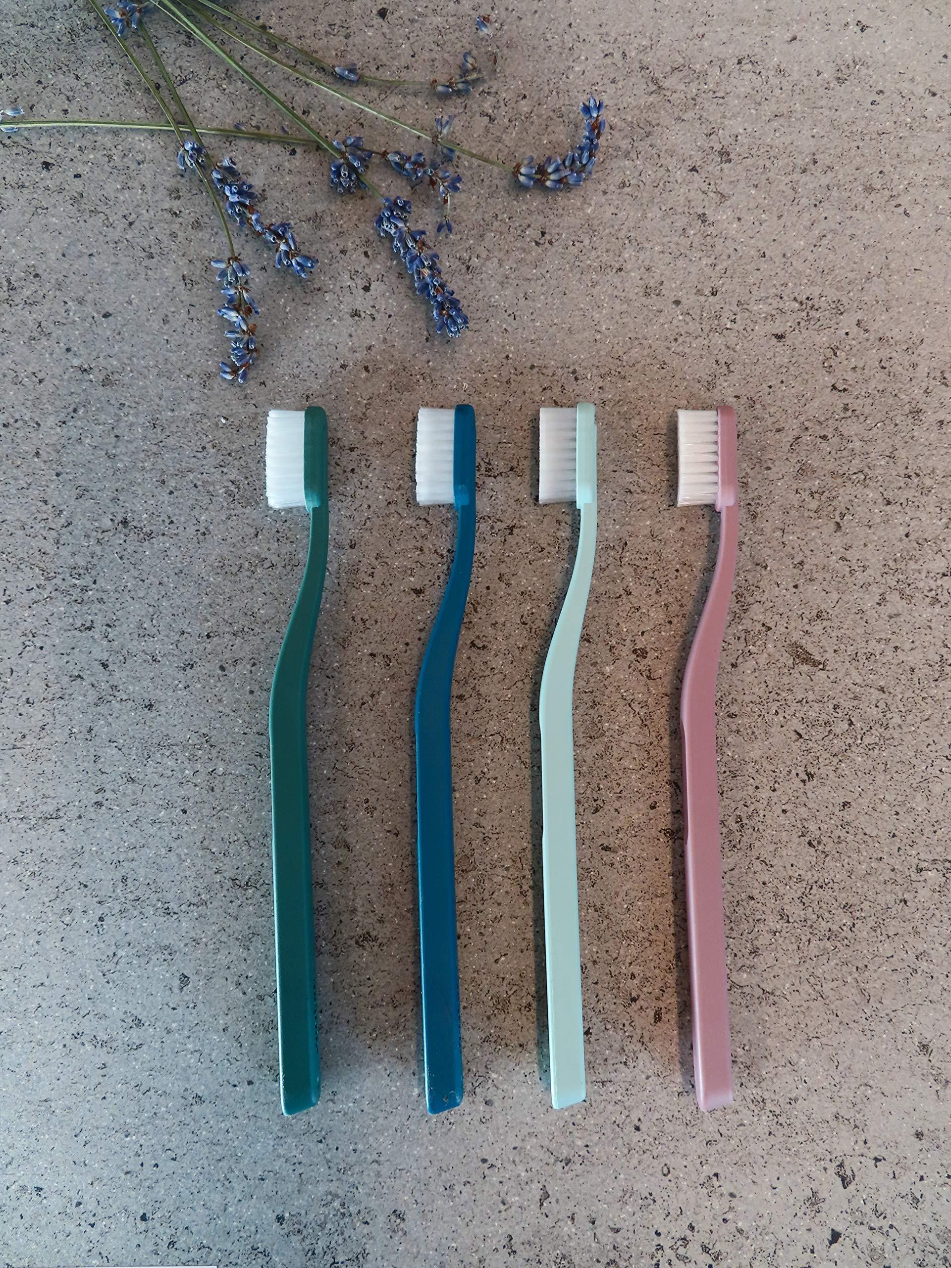 Jordan Green Clean Manual Toothbrush - Sustainable, Eco-Friendly Scandinavian Design, Soft Bristles, Mixed Colors, 4 Units - Image 6