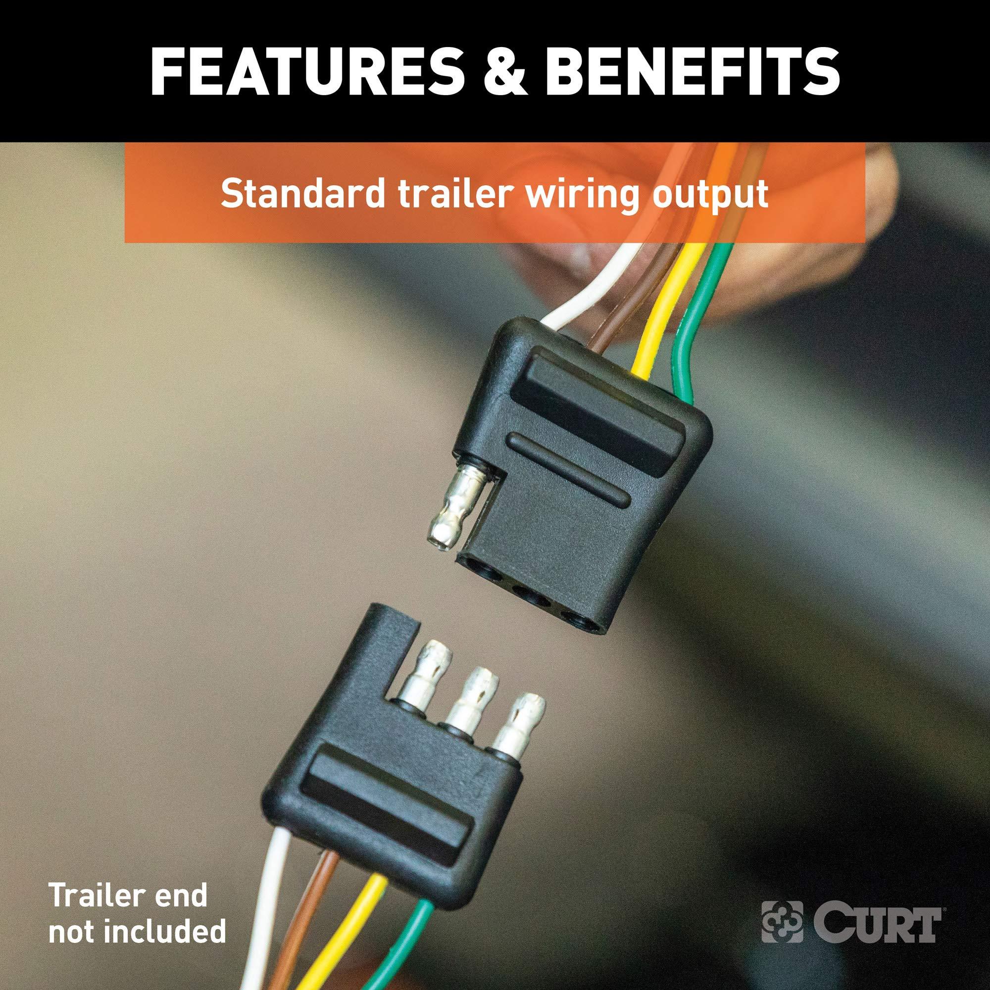 CURT 56322 Vehicle-Side Custom 4-Pin Trailer Wiring Harness, Fits Select Chrysler Pacifica, Voyager with LED Taillights - Image 3