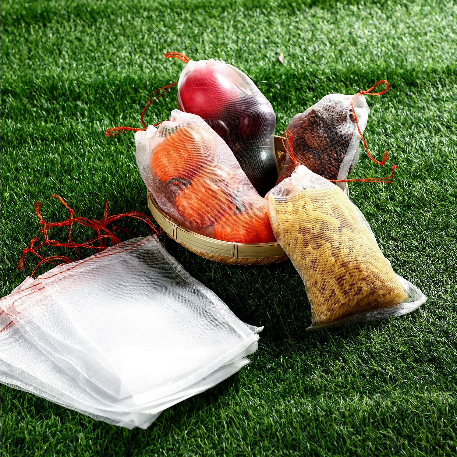 120 Pieces 6 x 10 Inch Fruit Protection Bags, Garden Nylon Mesh Fruit Bag Bird Net Barrier Bag Garden Plant Flower Fruit Protect Bag - Image 7