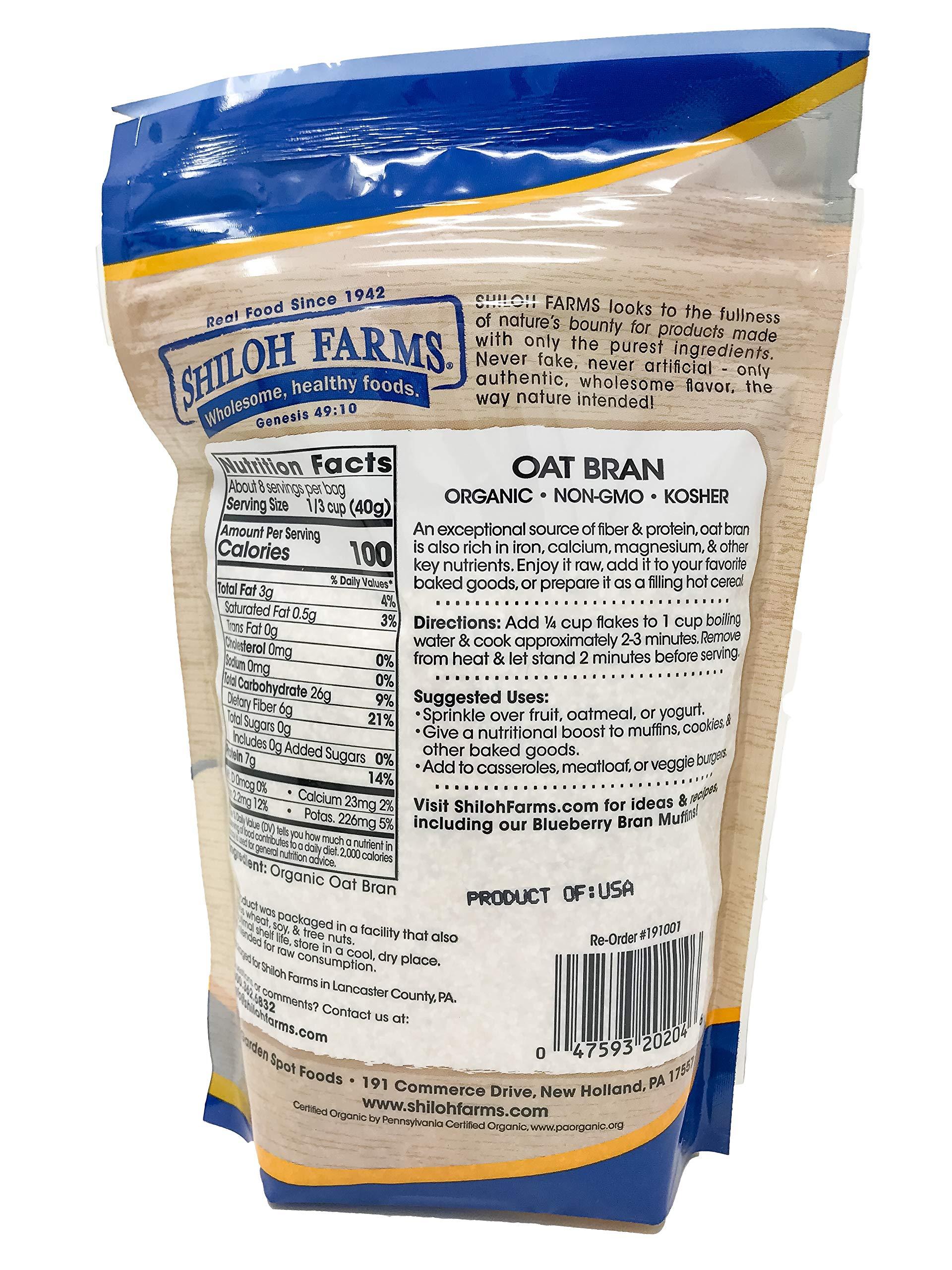 Shiloh Farms - Organic Oat Bran 12 Ounces - 2 Pack - Image 2