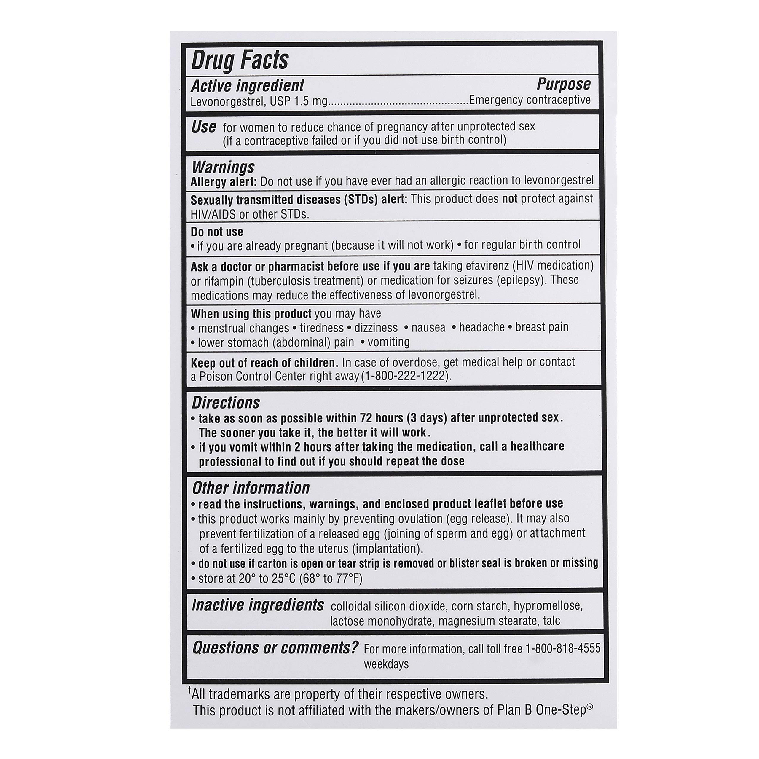 OHM My Choice Emergency Contraceptive Pill. A Safe and Effective Way to Lower Your Chances to get Pregnant After unprotected Sex. Active Ingredient Levonorgestrel Tablet 1.5mg - Image 3