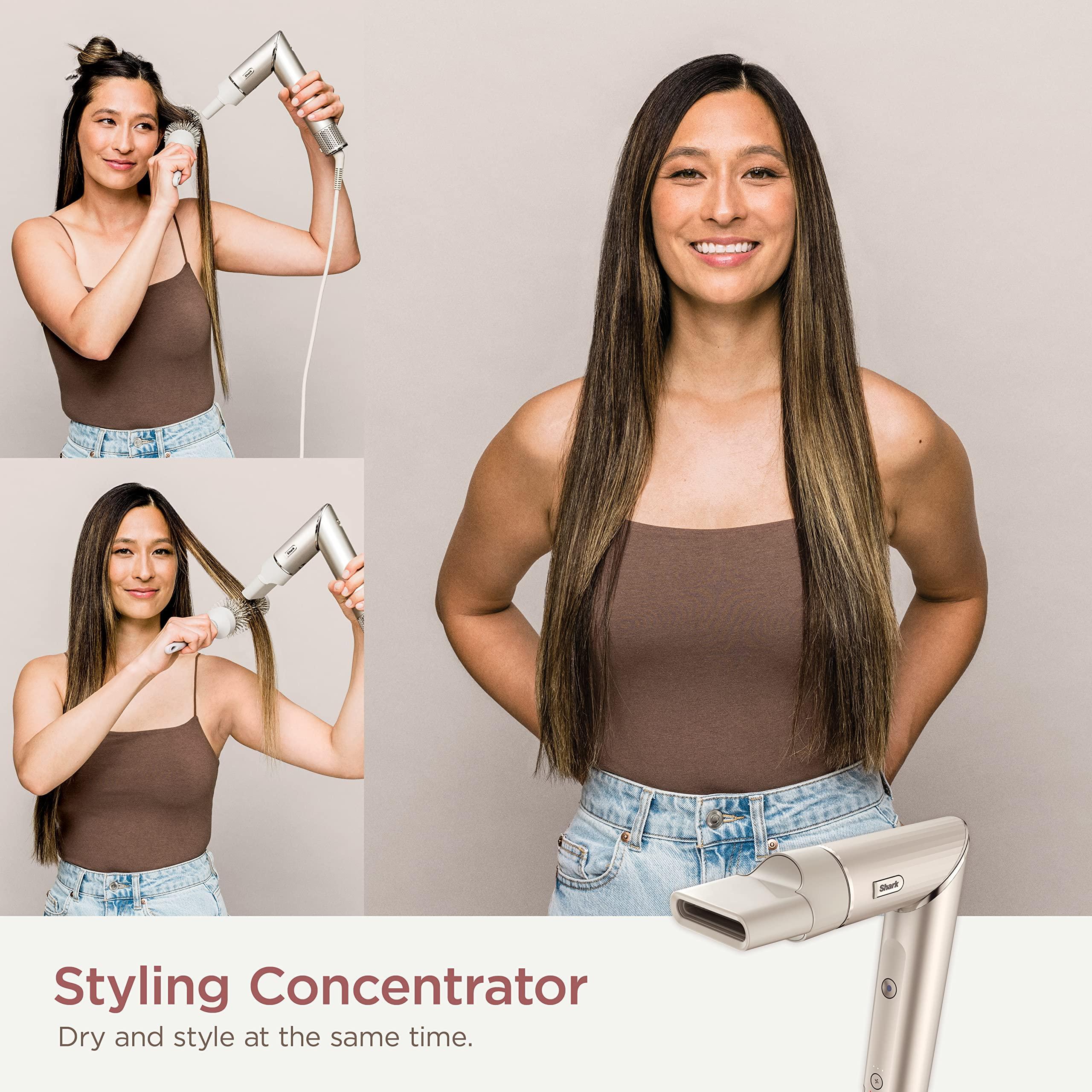 Shark HD435 FlexStyle Air Styling & Drying System, Powerful Hair Blow Dryer & Multi-Styler with Auto-Wrap Curlers, Curl-Defining Diffuser, Oval Brush, & Concentrator Attachment, Stone - Image 11