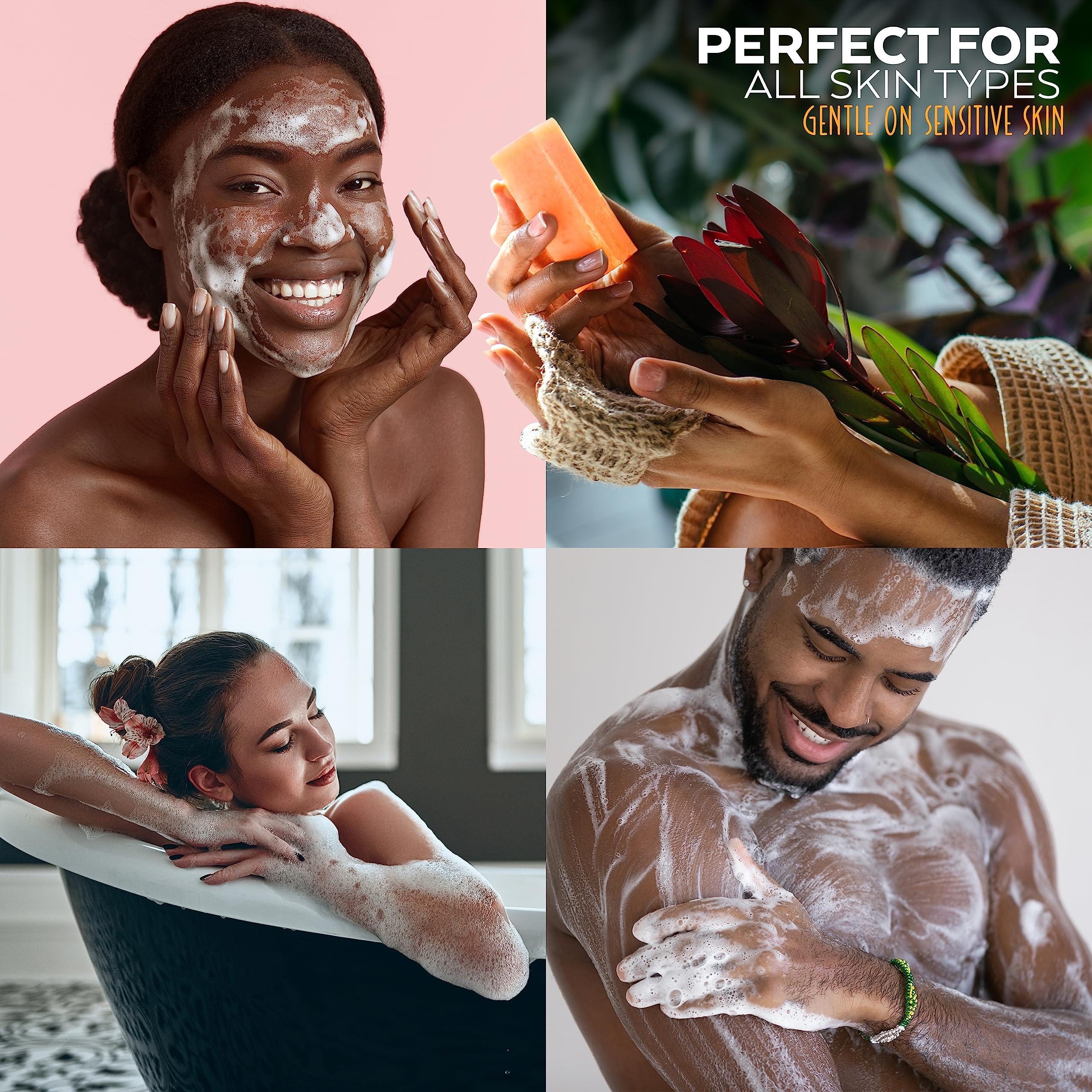 Turmeric Soap Bar for Body & Face - Made with Natural and Organic Ingredients. Gentle Soap – For All Skin Types – Made in USA 4.5oz Bar - Image 3