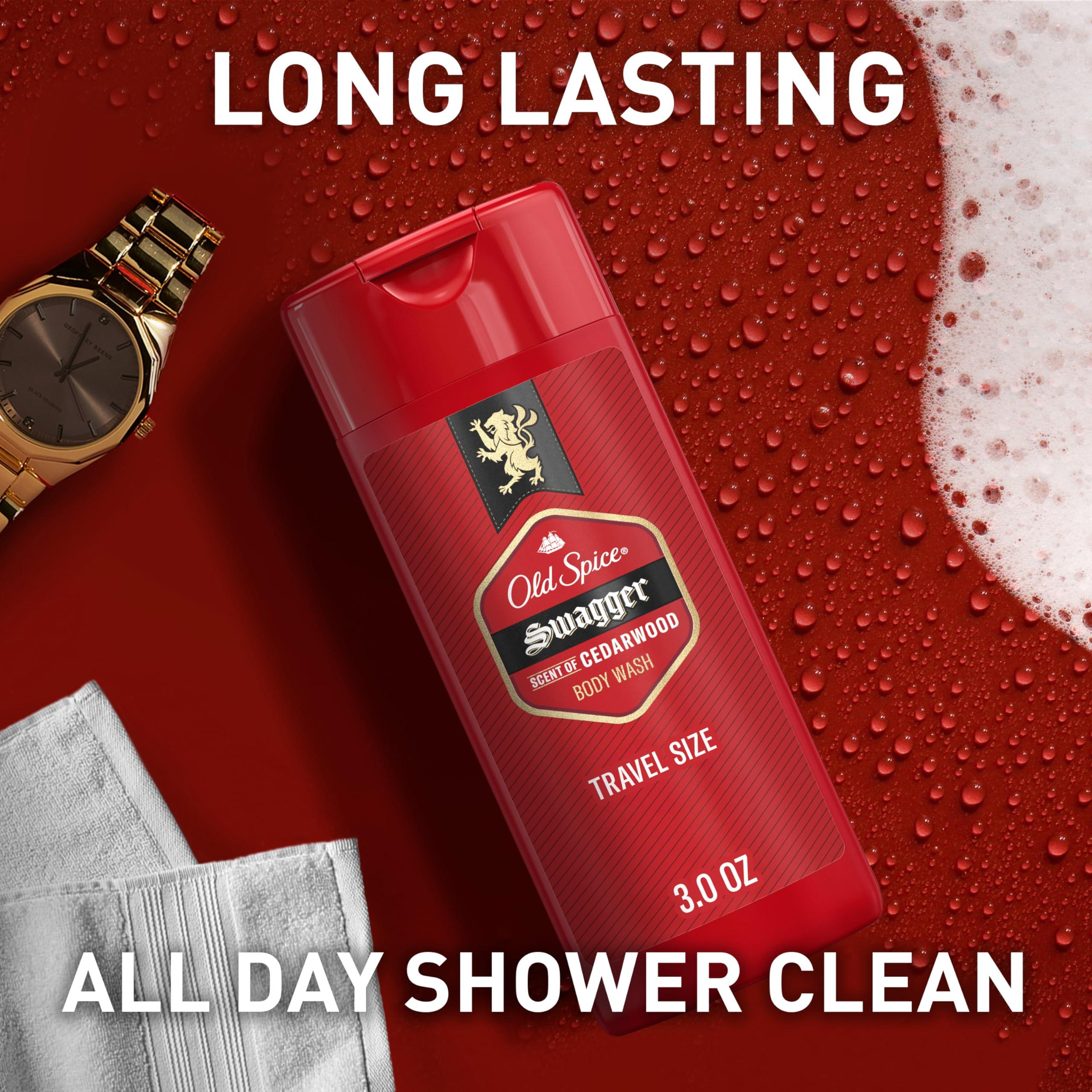 Old Spice Refreshing Body Wash for Men, 3X Defense, 24/7 Shower Fresh with Long Lasting Scent, Travel Size, Red Collection, Swagger with Cedarwood Scent, 3 oz - Image 6