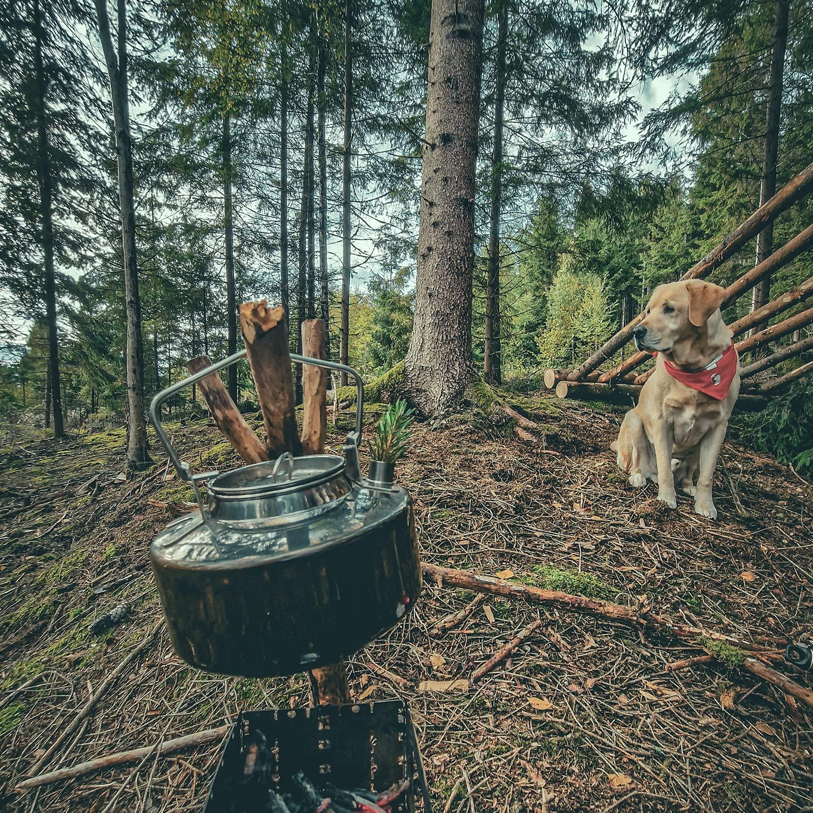 Fire-Maple Antarcti Portable 1 Liter Lightweight Stainless Steel Camping Kettle | Durable and Portable Camp Tea Pot | Ideal for Bushcraft and Outdoor Campfire Use - Image 2