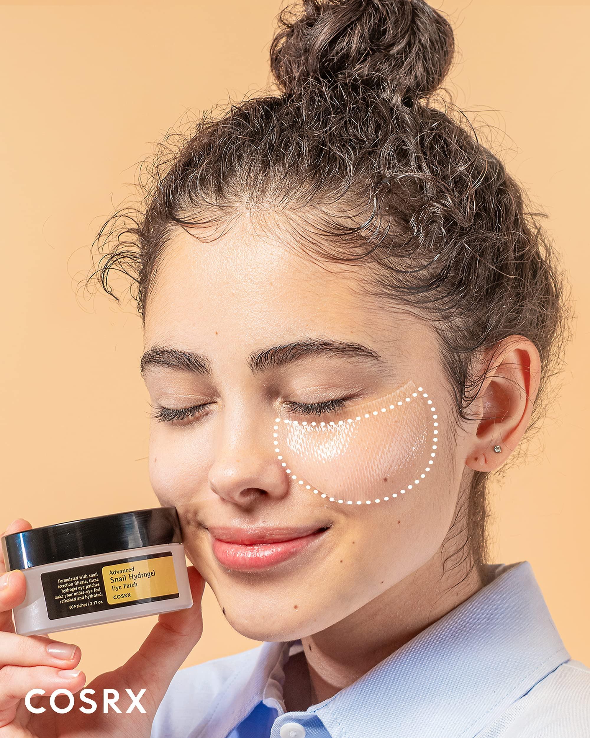 COSRX Advanced Snail Hydrogel Eye Patch (60pc), Gel Serum Mask, Puffy Undereye Treament, Fine Lines, Refresh, Hydrate| Paraben free, Korean Skin Care - Image 4