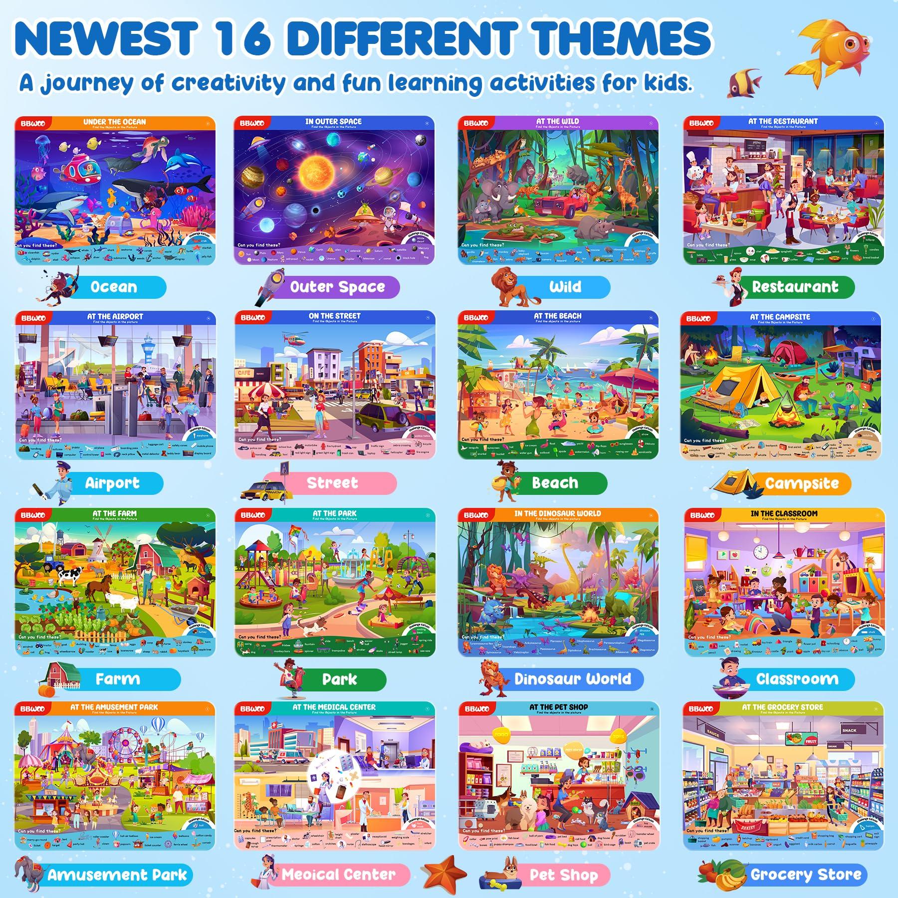 Search and Find Activity Books for Kids Ages 3-5, Toddler Travel Games Toys for Car Airplane, Road Trip Activities for Kids Games 4-8, Preschool Learning Activities, Educational Seek Birthday Gifts - Image 6