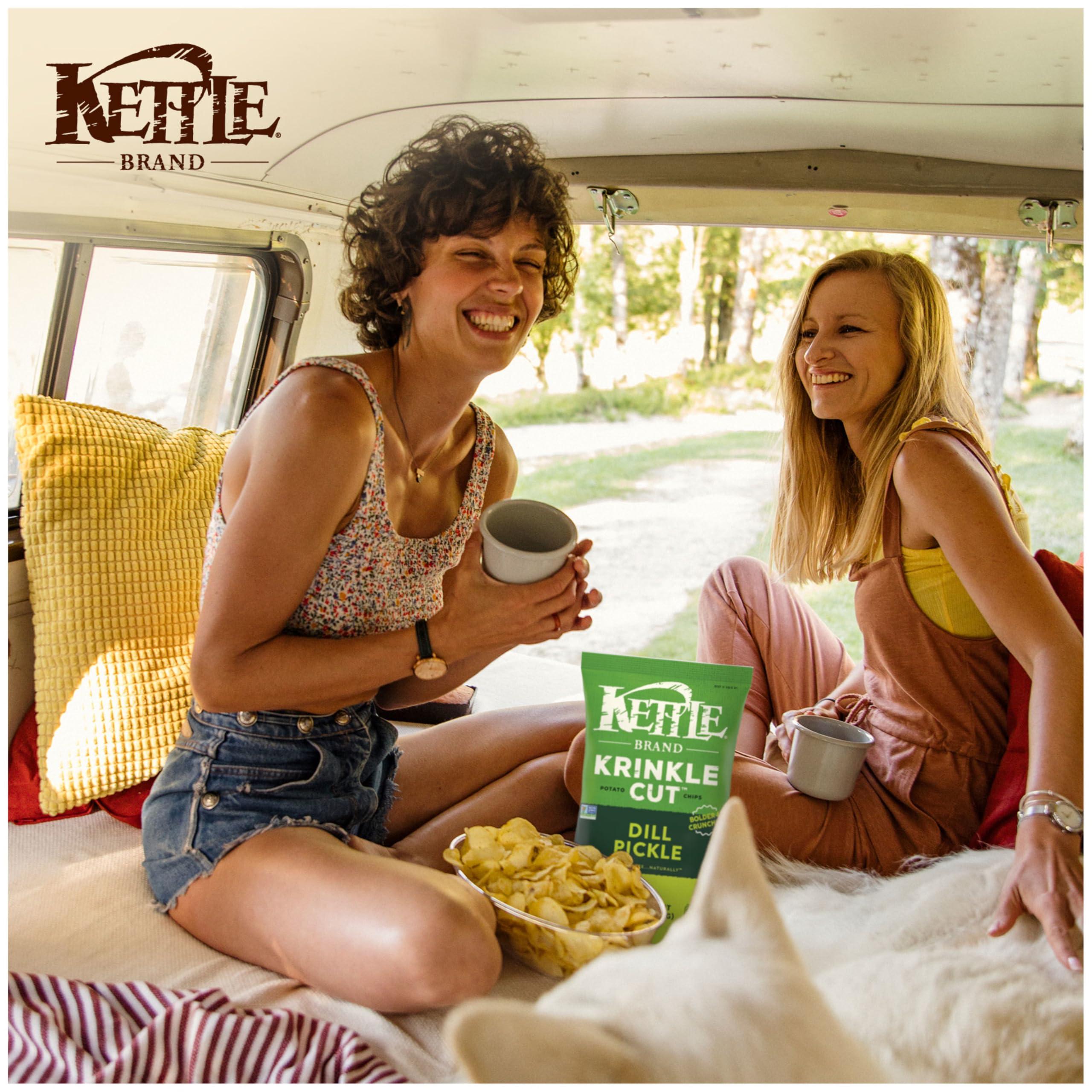 Kettle Brand Potato Chips Krinkle Cut Dill Pickle, 7.5 Oz - Image 5