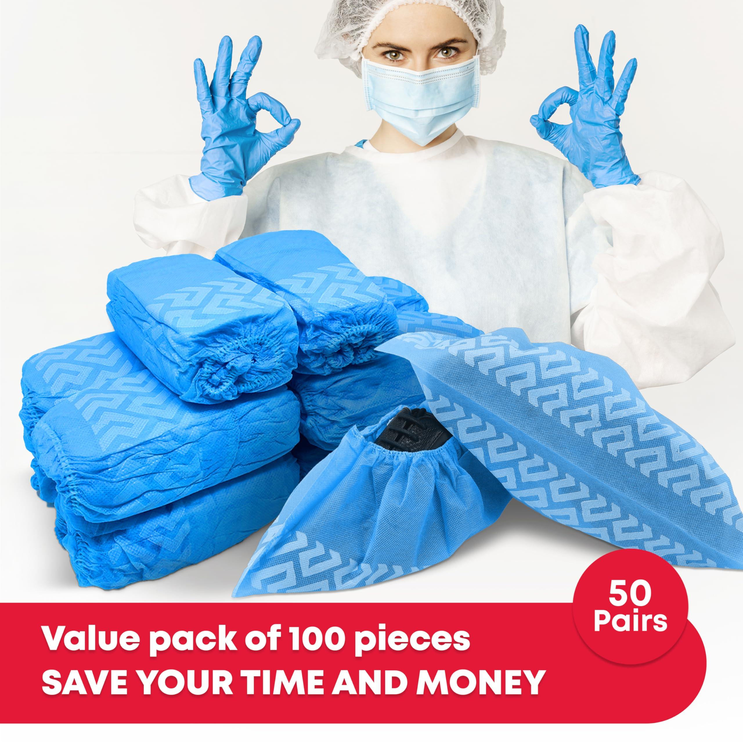 Ever Ready First Aid - Disposable Shoe Cover - 100 count (50 pairs) Hygienic Foot Booties Covers Disposable Recyclable Waterproof Shoe Booties, Fits Large Size Up to US Men's 11 & US Women's 13 - Image 7