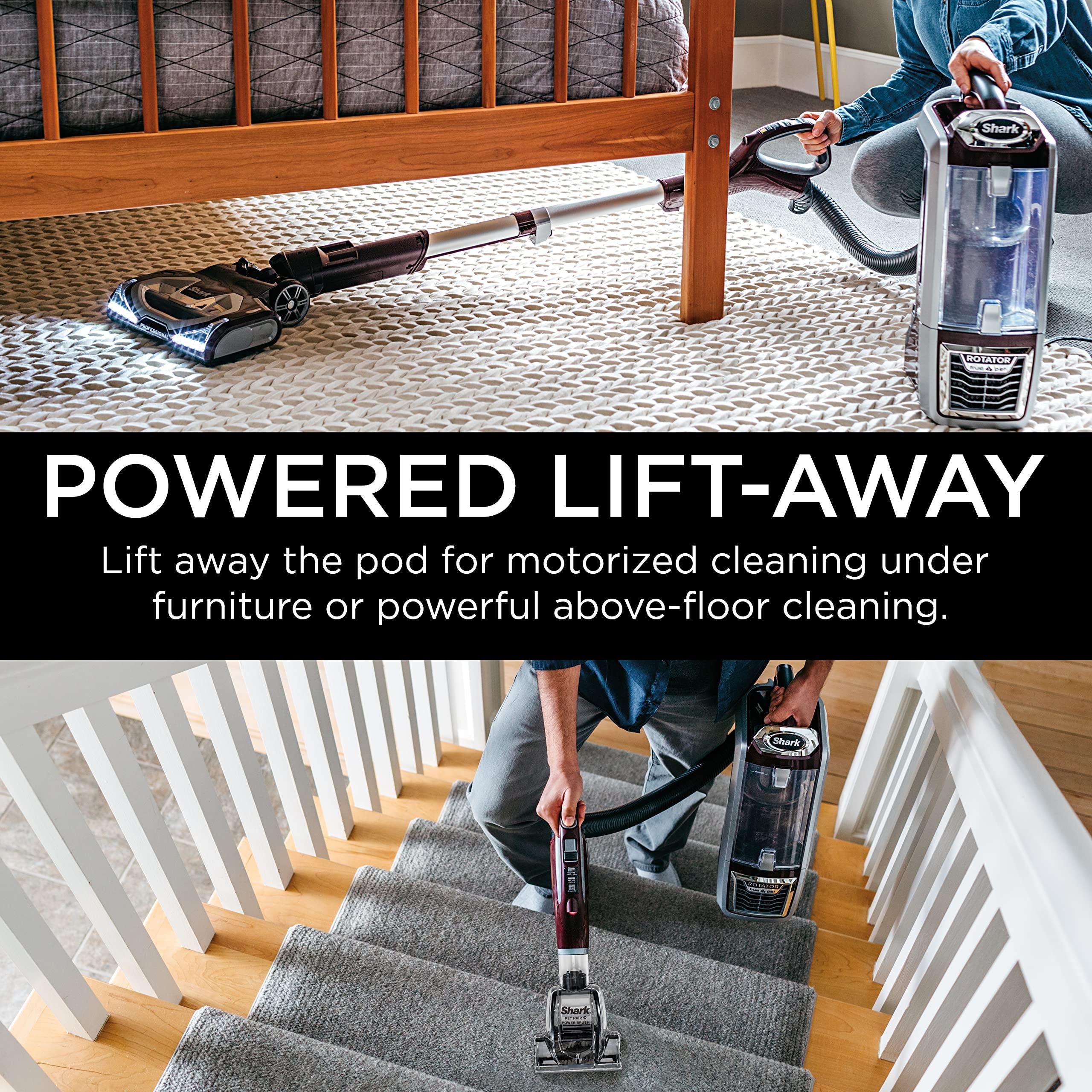 Shark NV752 Rotator Powered Lift-Away TruePet Upright Vacuum with HEPA Filter, Large Dust Cup Capacity, LED Headlights, Upholstery Tool, Perfect Pet Power Brush & Crevice Tool, Bordeaux - Image 7