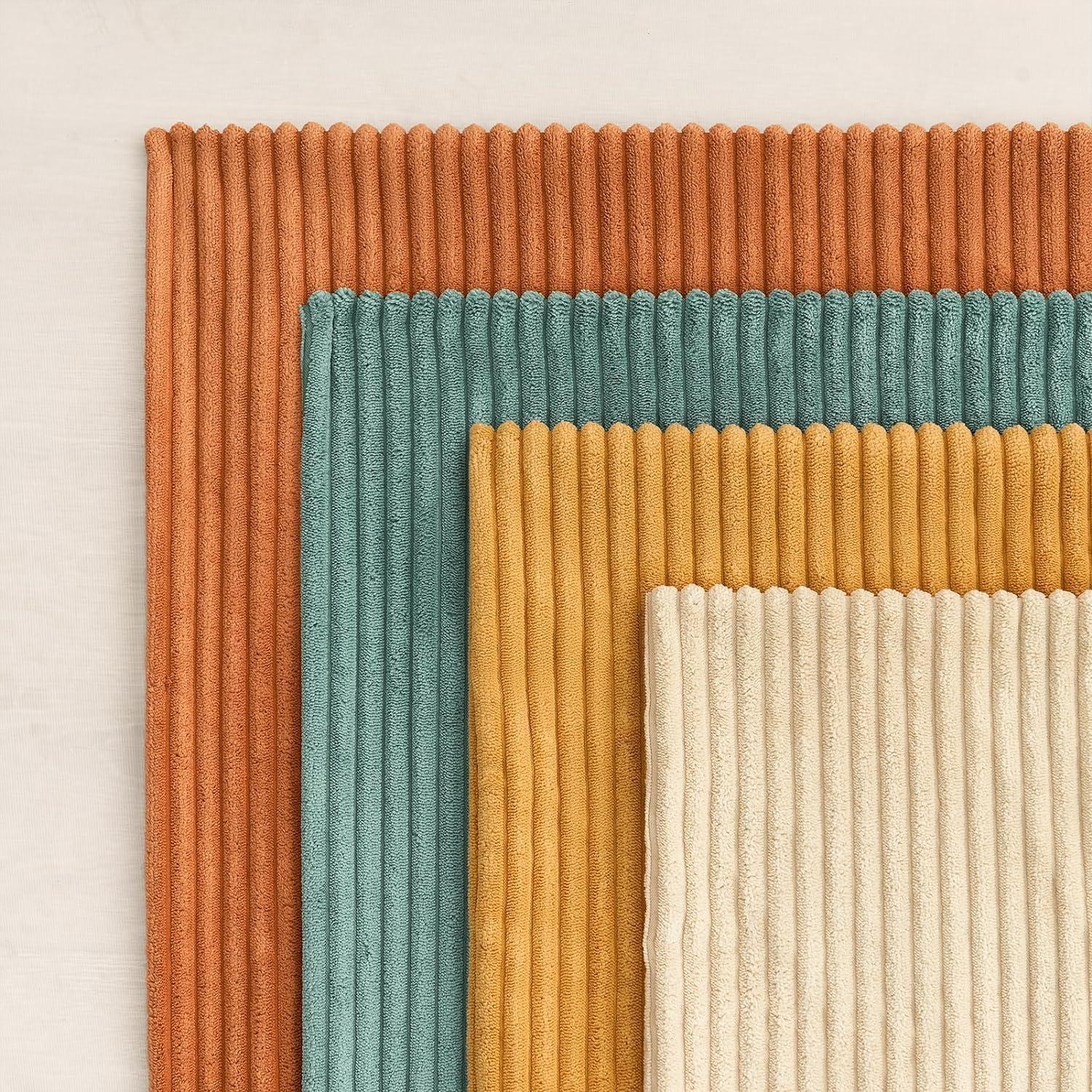Topfinel Decorative Throw Pillow Covers Cushion Cases, Set of 4 Soft Velvet Modern Double-Sided Designs, Mix and Match for Boho Farmhouse Fall Home Decor (18x18 inch, Orange/Teal) - Image 4