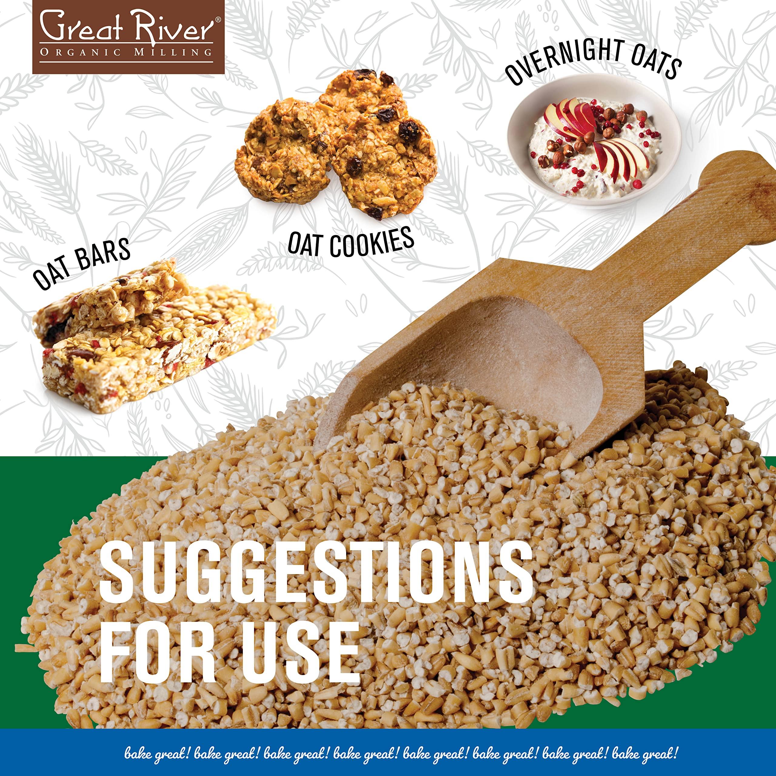 Great River Organic Milling Organic Steel Cut Oats | Whole Grain, Non-GMO, Kosher | Hearty Healthy | Rich Texture & Flavor | Perfect for Oatmeal, Porridge, Granola & Baking | 25 Lb - Image 4