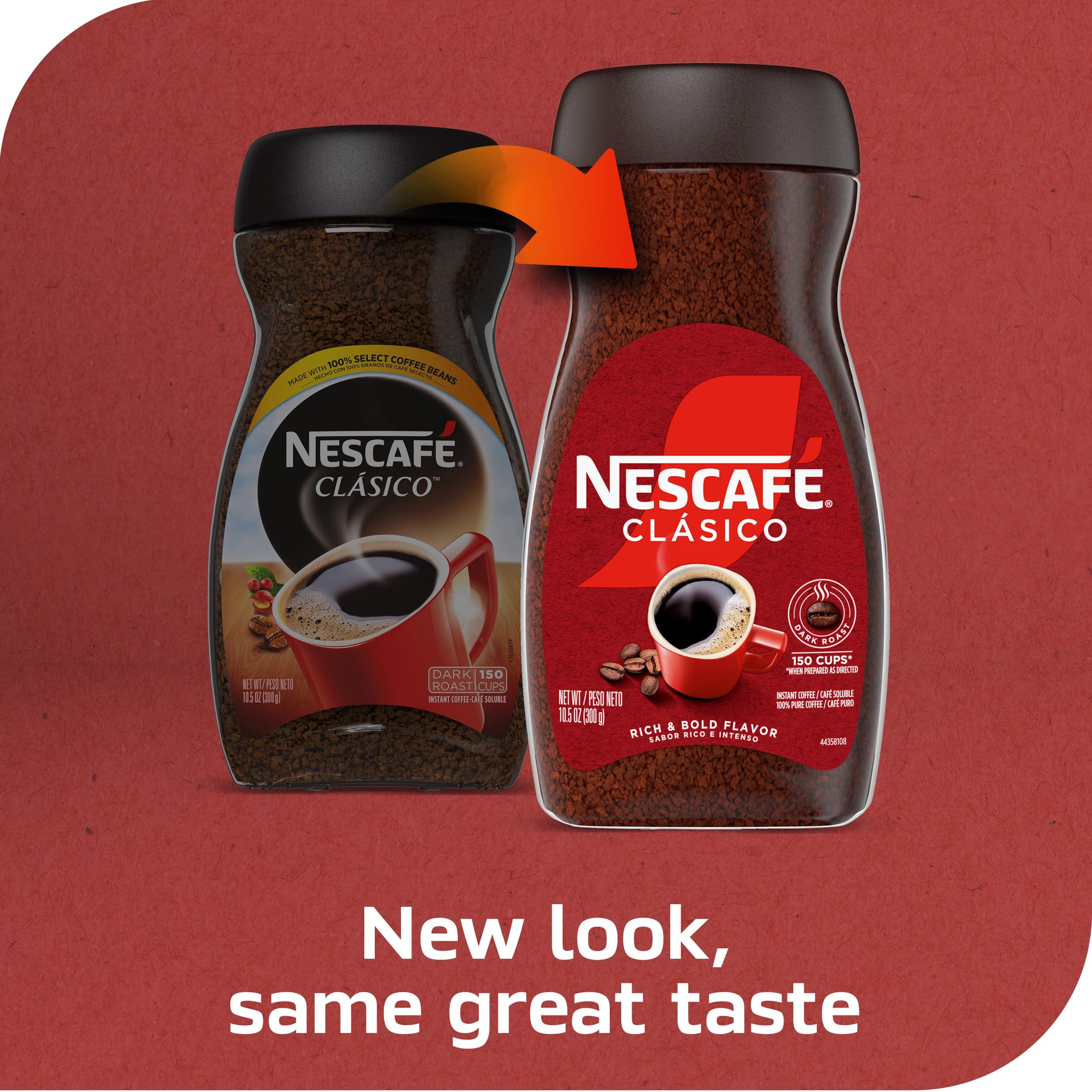 NESCAFÉ CLÁSICO Instant Coffee, Dark Roast Coffee, 1 Jar (10.5 Oz) - Image 2