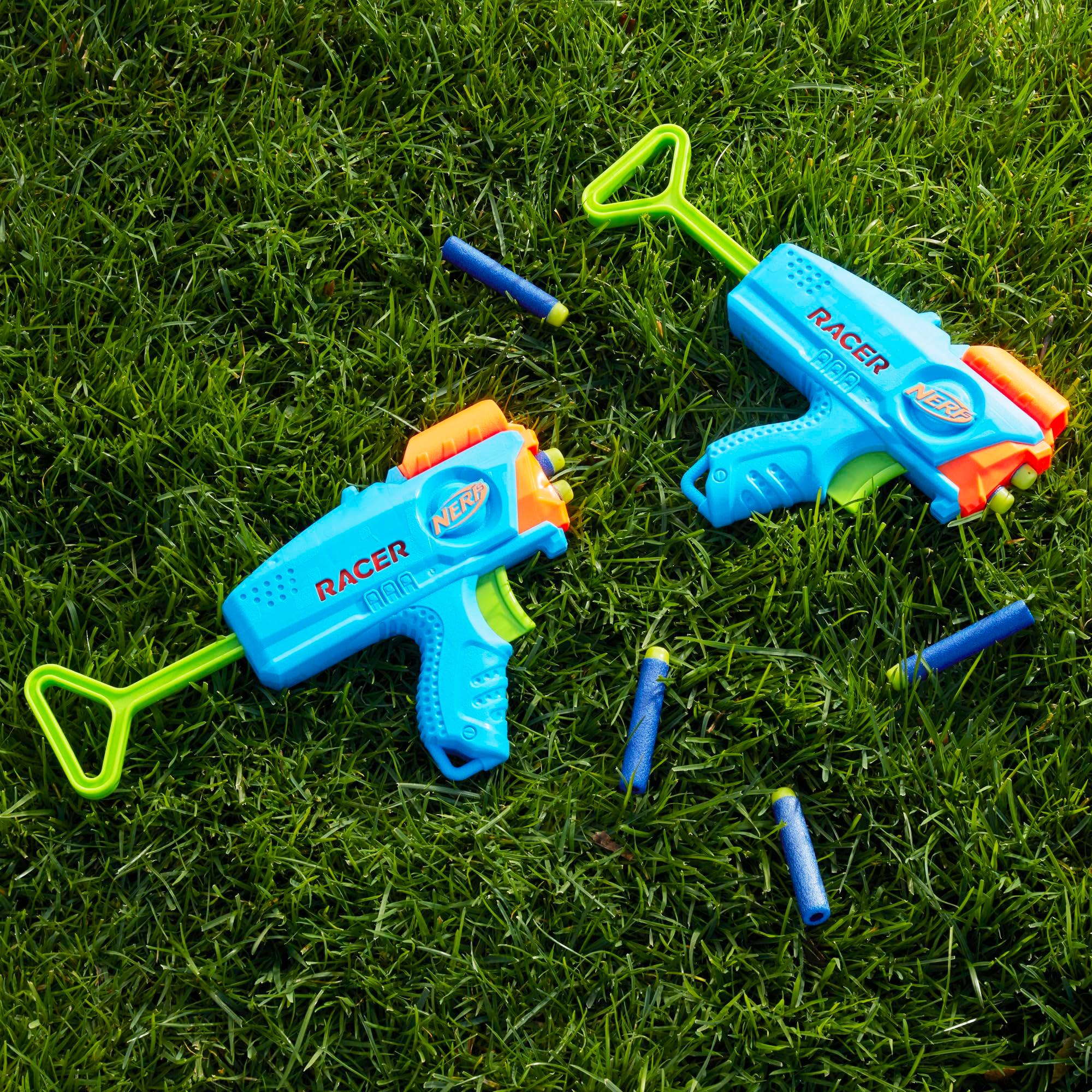 NERF Elite Junior Racer Easy Play Dart Blaster, 4 Nerf Elite Darts, Nerf Blaster Outdoor Toys, for Kids, Ages 6+ - Image 7