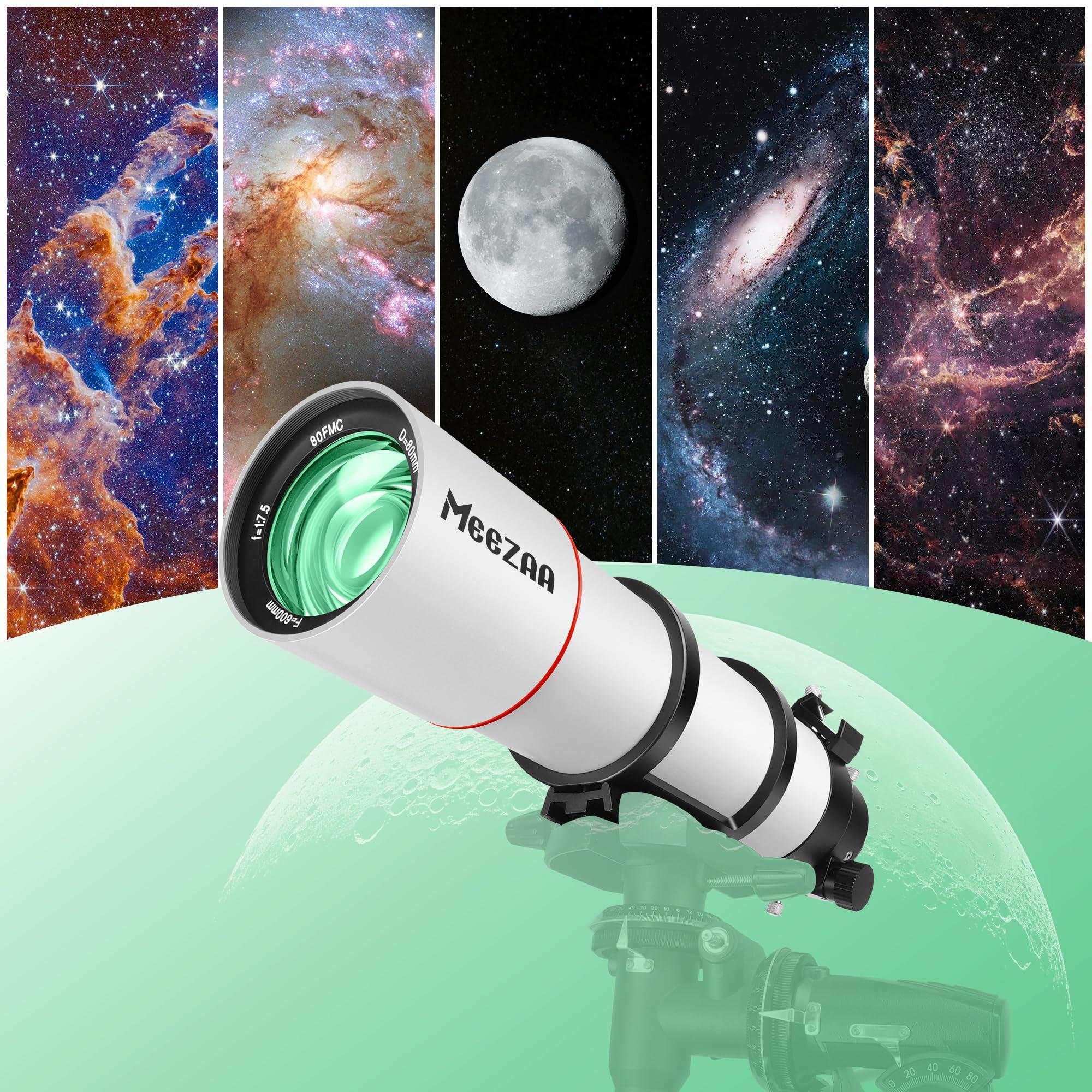 MEEZAA Telescope, 80ED F7.5 Telescope OTA, Extra Low Dispersion Achromatic Refractor Tube, Compact and Portable Optical Tube for Astrophotography and Visul Astronomy - Image 7