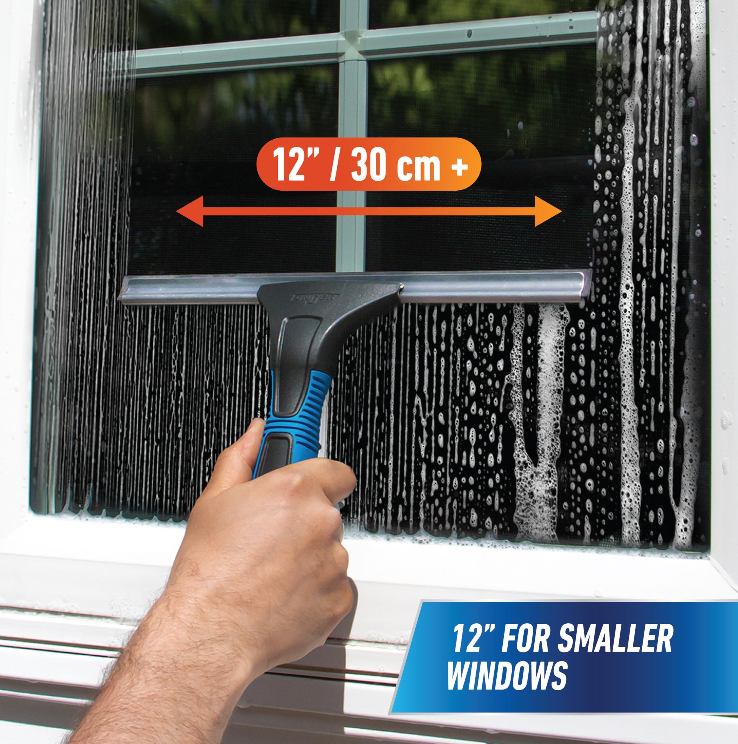Unger Professional 18” EZ Change Window and Glass Cleaning Squeegee, Clean Large and Small Windows, Rubber Blade Tool for Streak-Free Results, Includes 12” Channel - Image 4