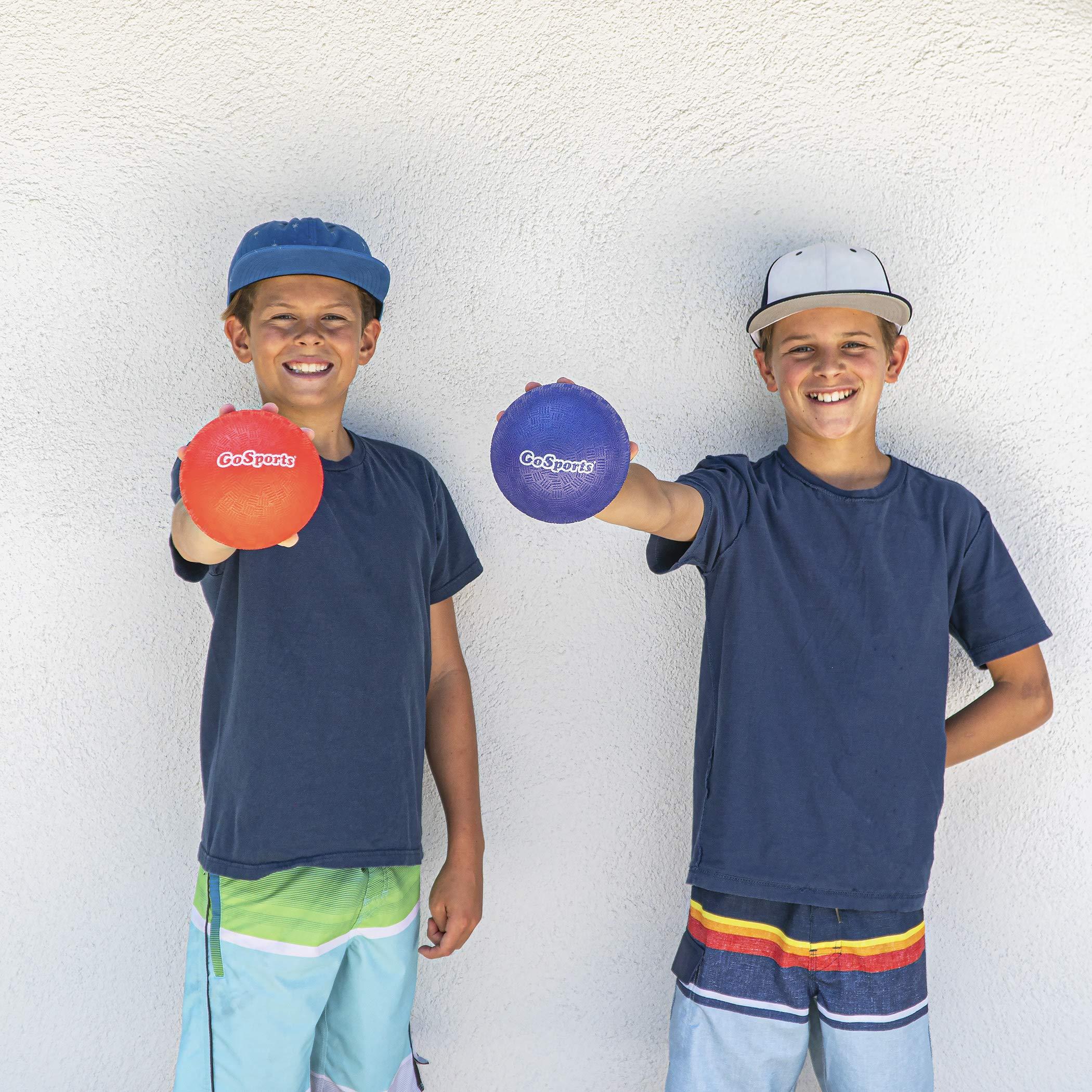 GoSports Inflatable Dodgeballs - Choose 5 Inch or 7 Inch No Sting Balls - Set of 6 Includes Ball Pump & Mesh Bag - Image 6