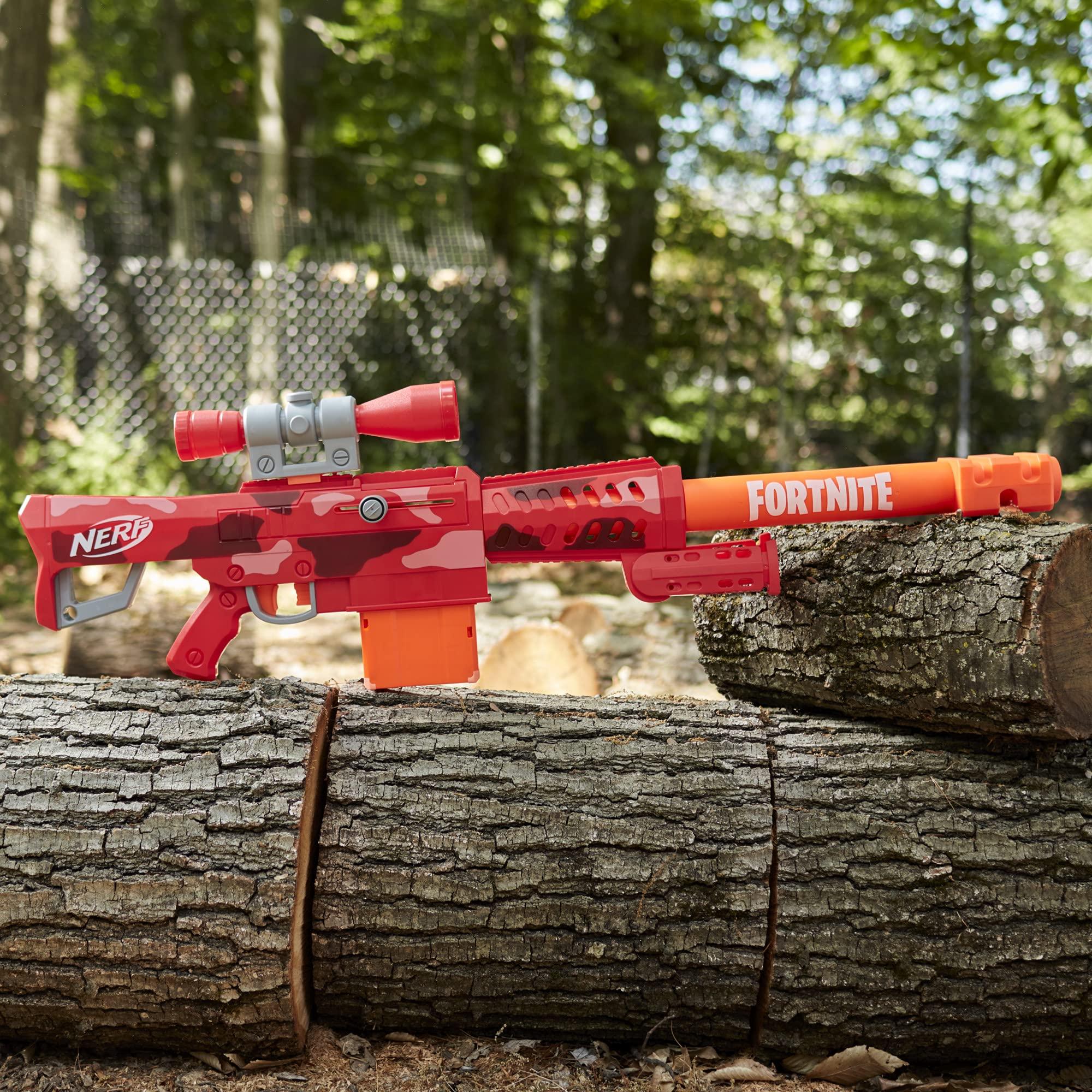 NERF Fortnite Heavy SR Blaster Scope, Big Blaster, 6 Mega Darts, 6-Dart Clip, Kids Toy Foam Blasters, Fortnite Toys for Boys and Girls - Image 9