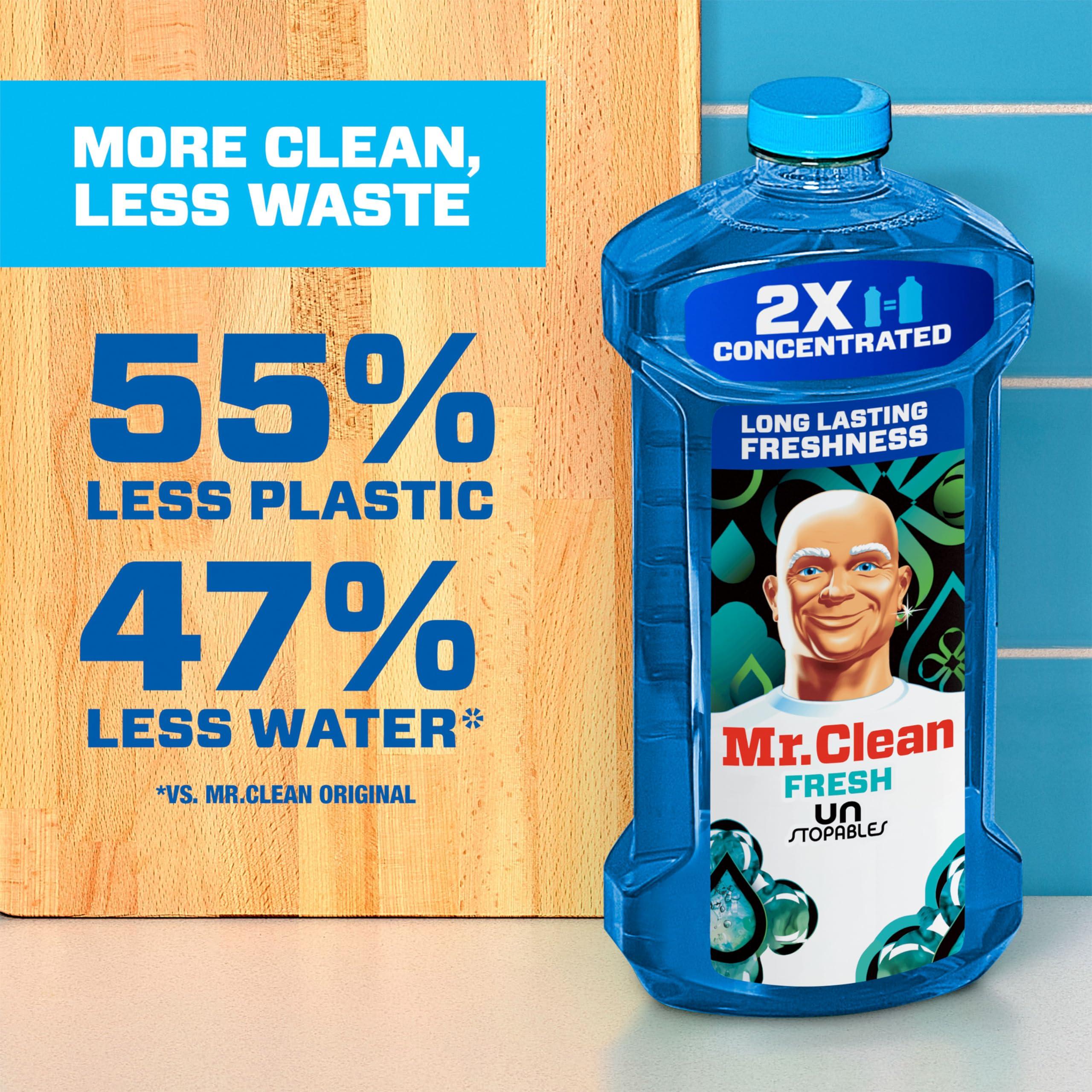 Mr. Clean All Purpose Cleaner, Floor Cleaner for Mopping Home, Bathroom, & Kitchen, Cleaning Liquid for Mop & Bucket, Cleaning Supplies, Multi-Surface Dilutable, Unstopables, 41oz - Image 6